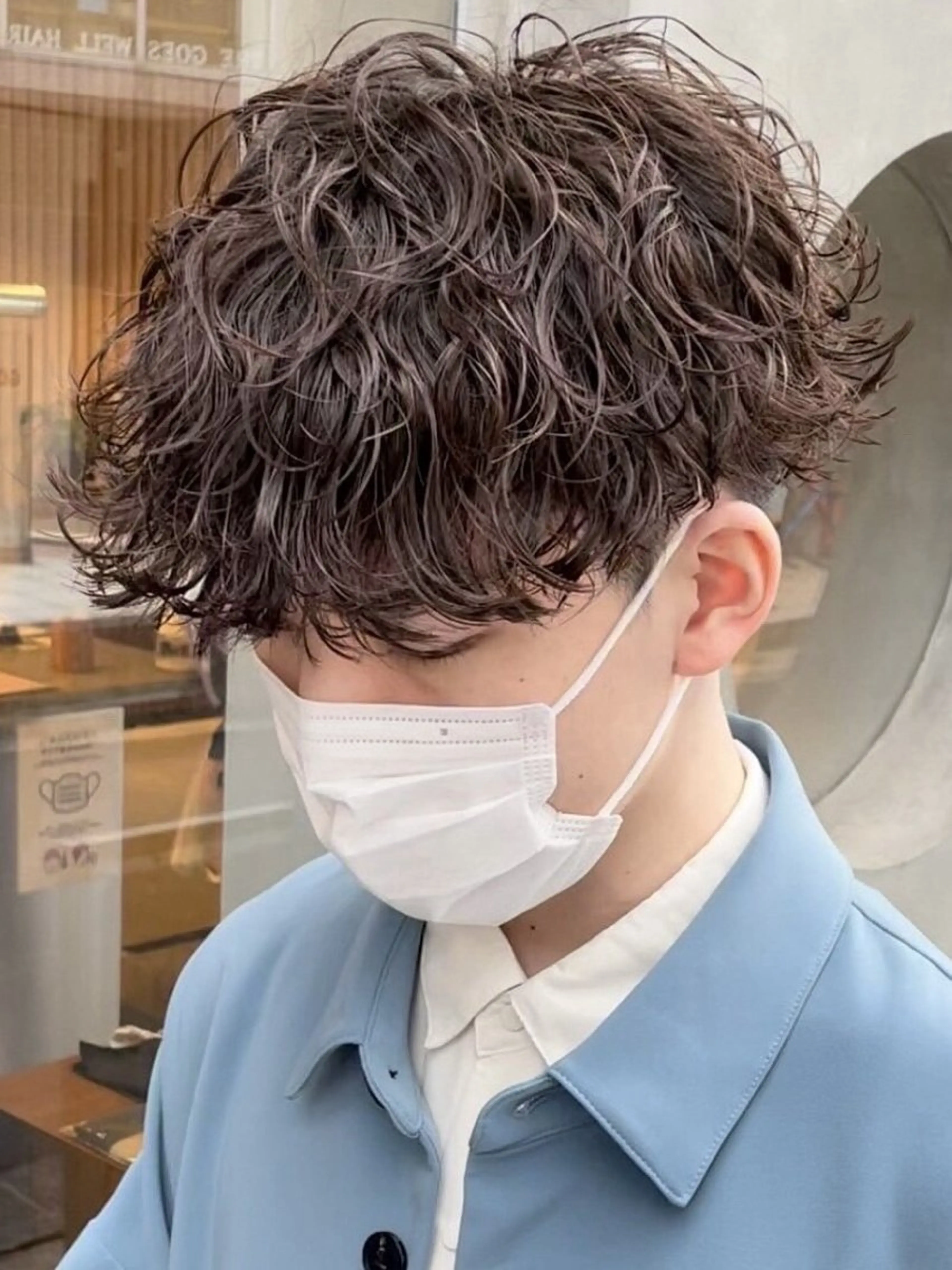 カラー メンズ カット パーマ 🌀メンズパーマ🌀 波巻き/馬渕叶悟🦔のヘアスタイル