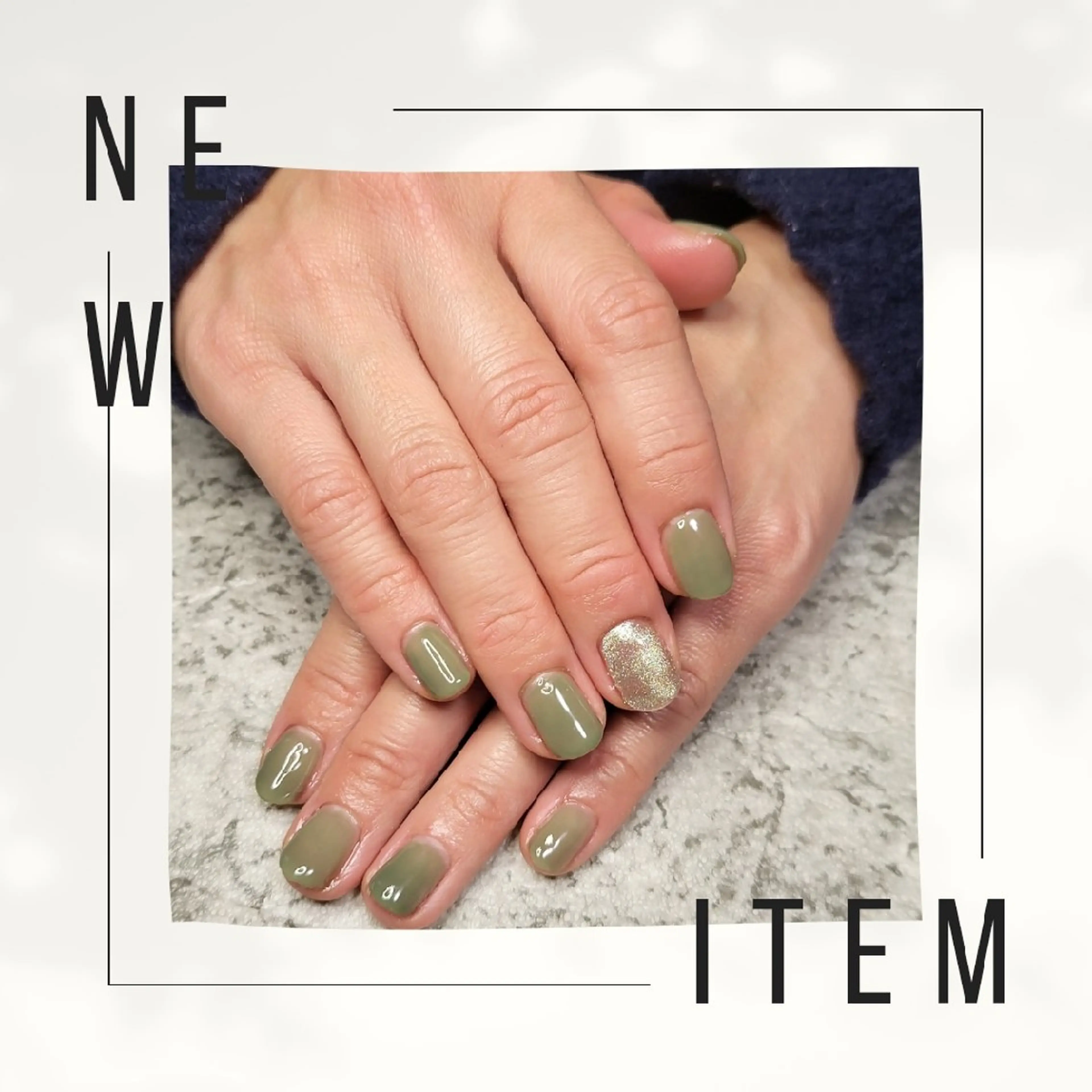 ネイル グリーン マグネットネイル 冬ネイル クリスマス nail イロドリのネイルデザイン