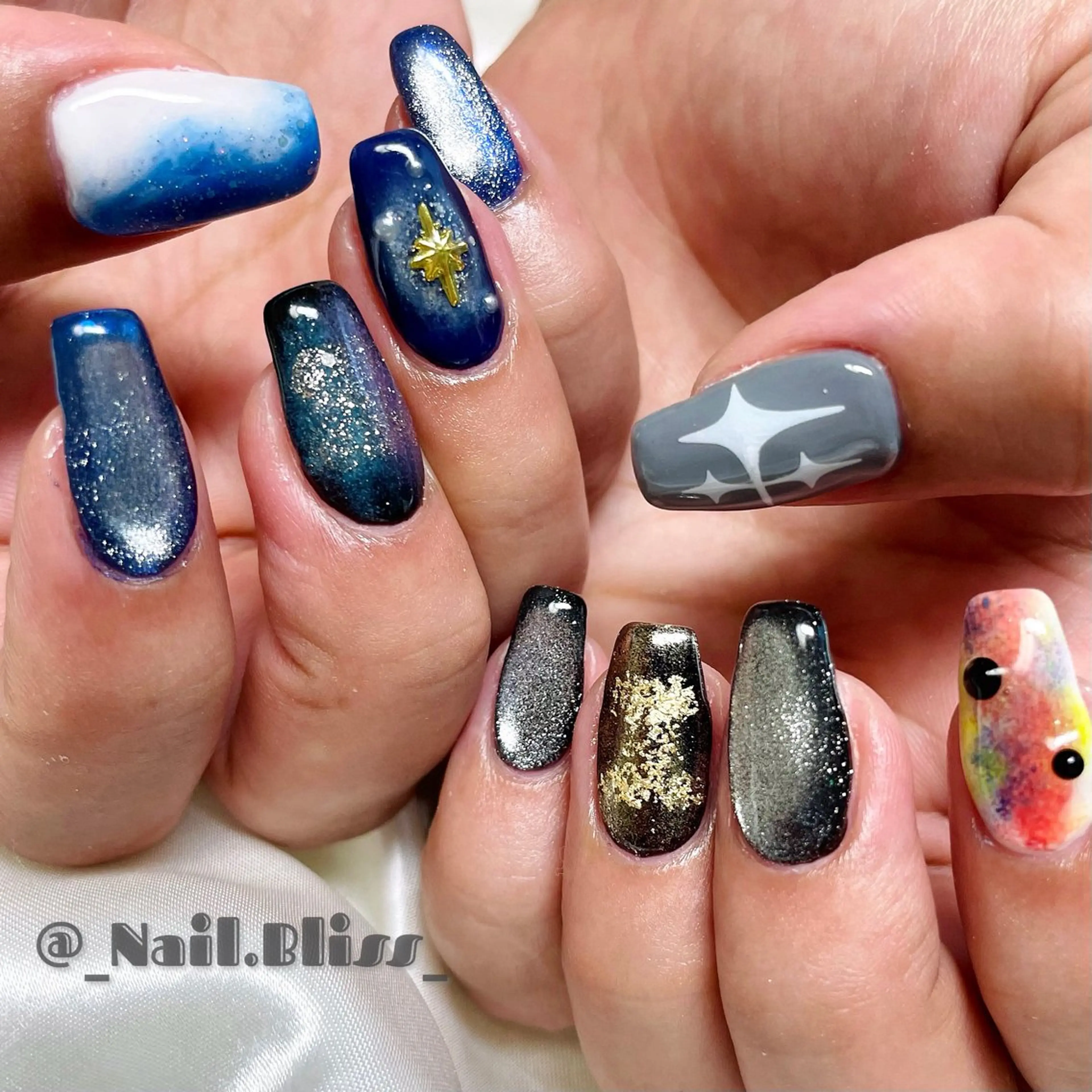 ネイル マグネットネイル ハンドネイル NAIL BLISSのネイルデザイン