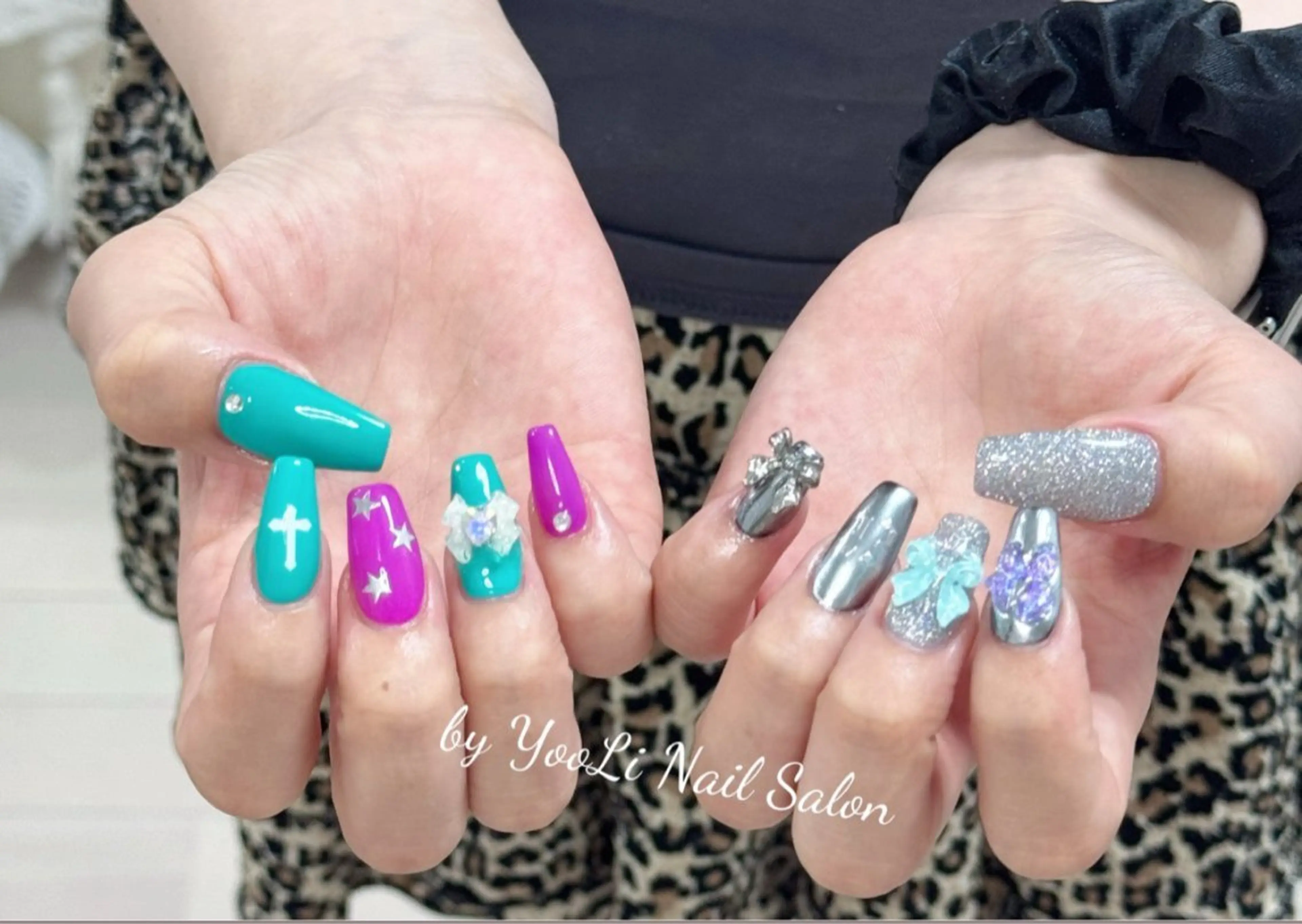 ネイル アートネイル オーロラネイル チークネイル フレンチネイル ガラスフレンチ 🎀🎀YooLi Nail Salonのネイルデザイン
