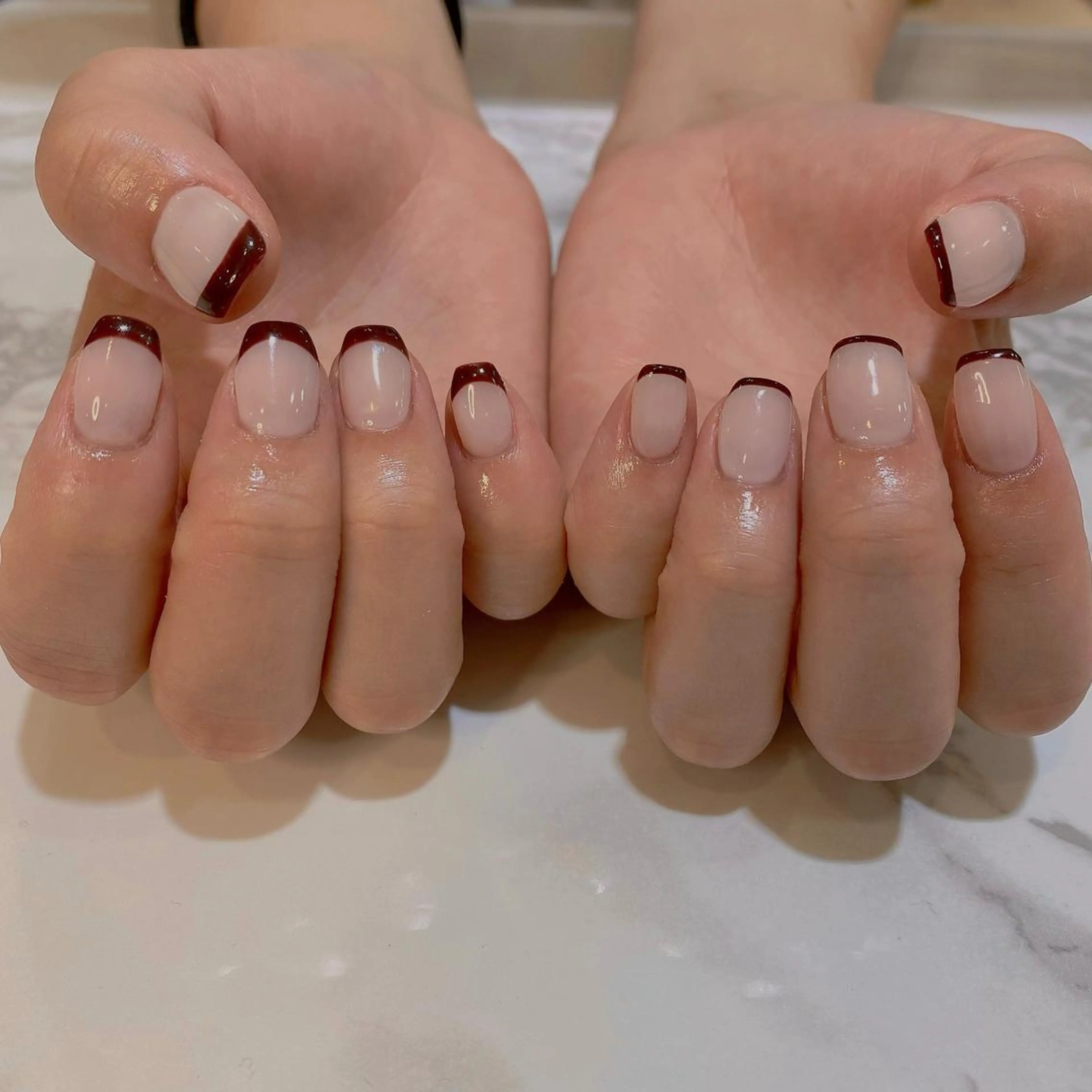 ネイル フレンチネイル ℝ𝕌𝕂𝔸 ✿のネイルデザイン