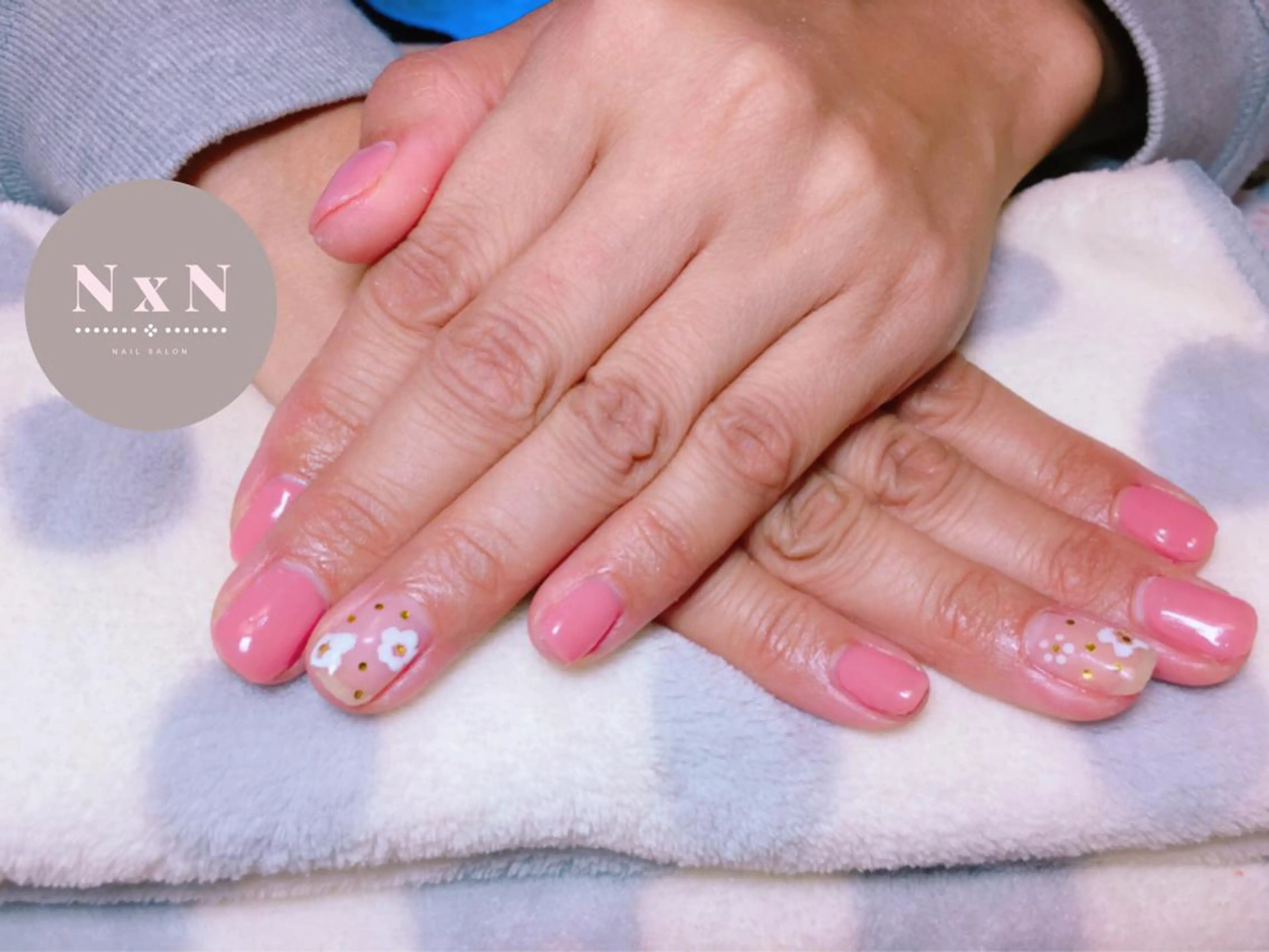 ネイル ピンク ハンドネイル nail salon N×Nのネイルデザイン