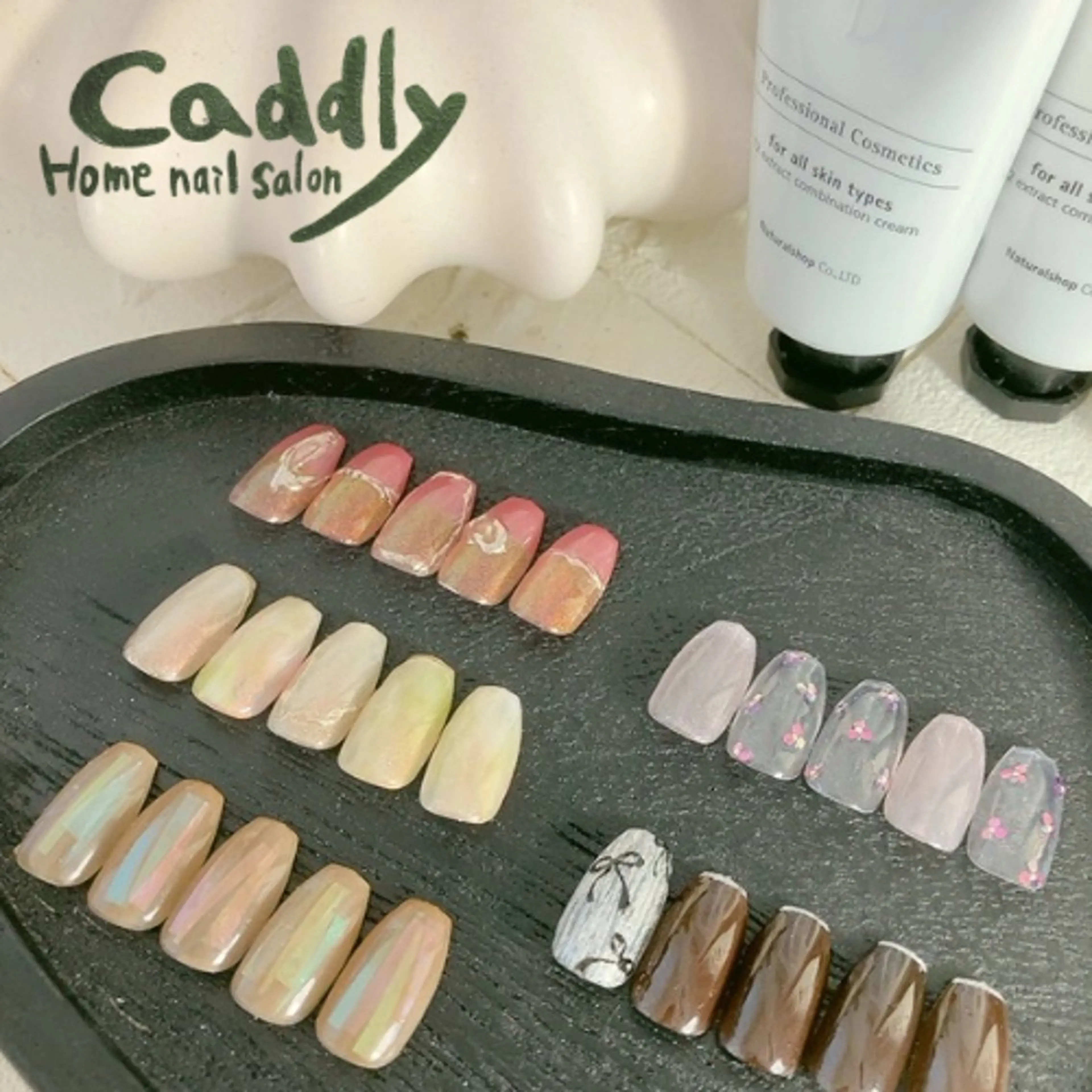 ネイル ニュアンスネイル ワンカラーネイル caddly naoのネイルデザイン