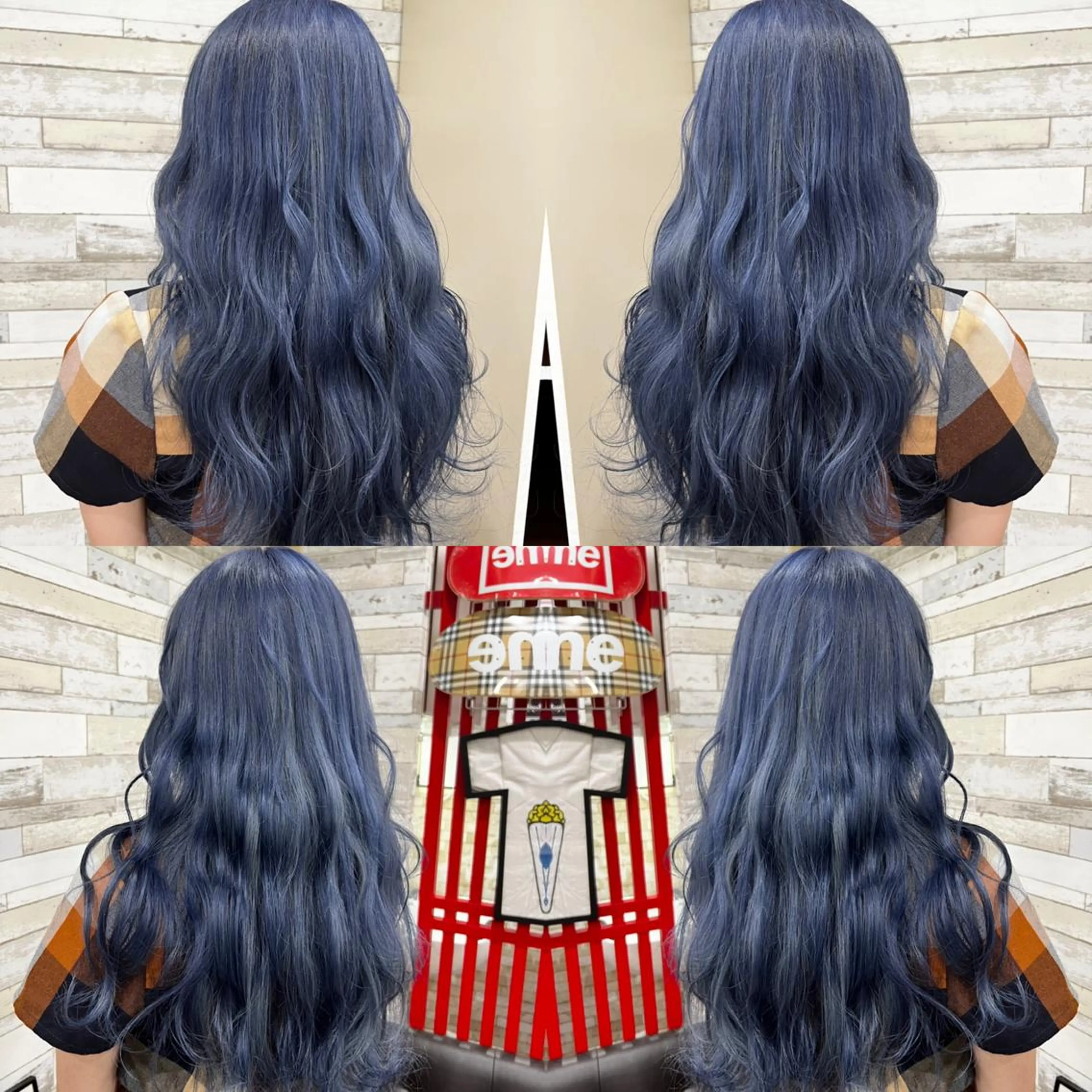 ロング カラー ヘアカラー トリートメント "PEPPU "所属・派手髪、ハイトーン ショートヘアShinのヘアスタイル