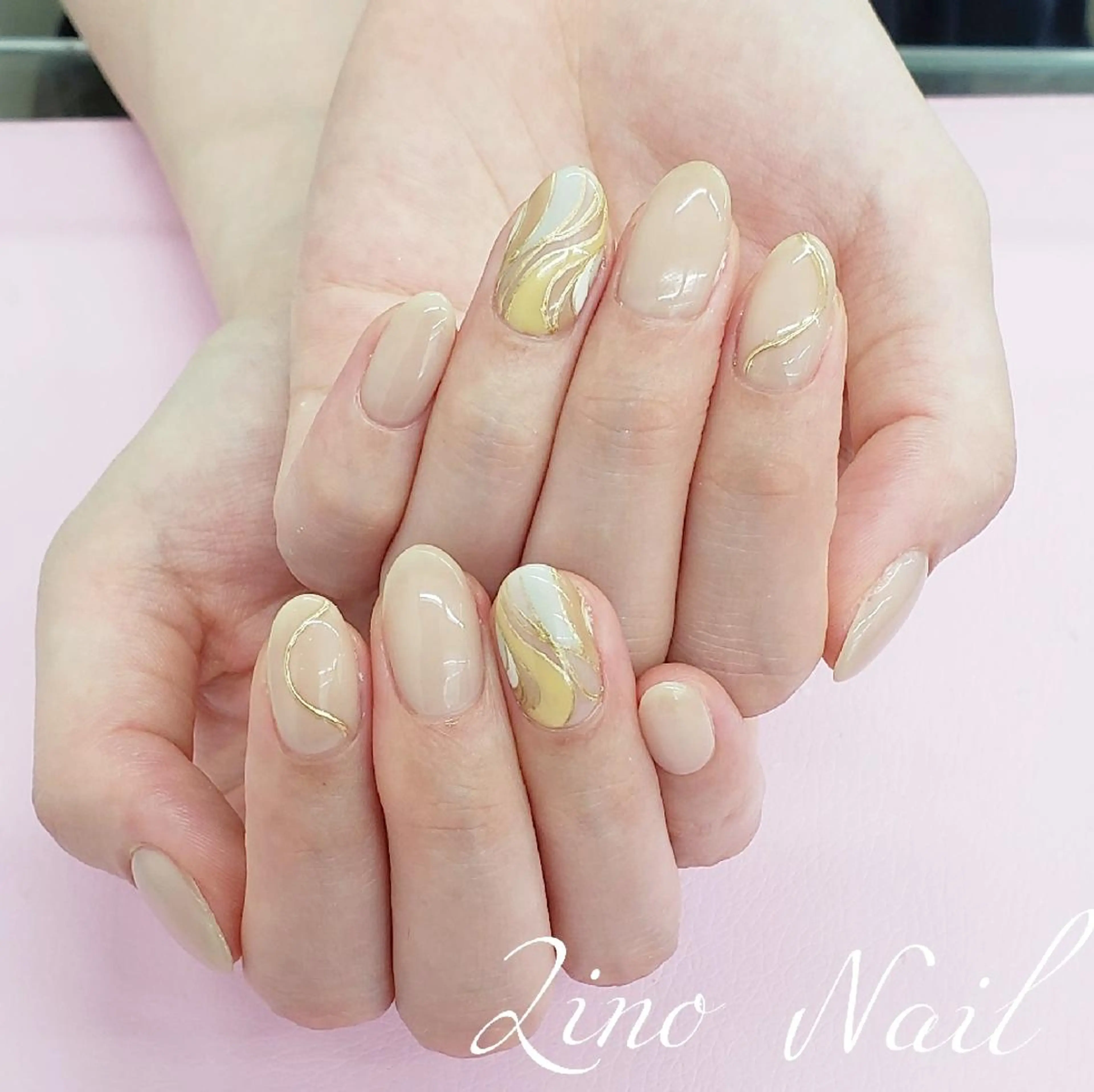 ネイル カジュアル ジェルネイル ミラーネイル ニュアンスネイル オフィスネイル ハンドネイル Lino Nailのネイルデザイン