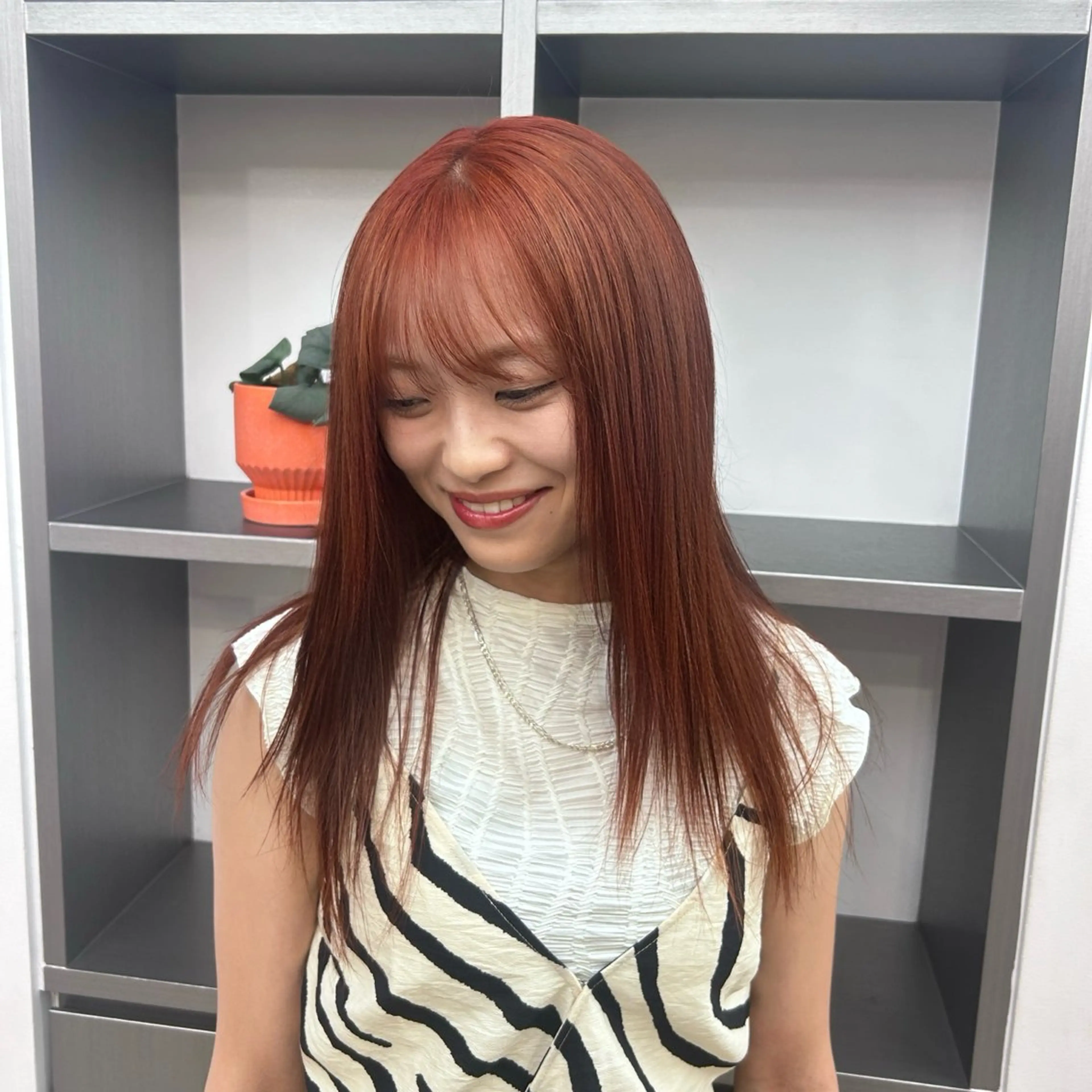 ミディアム カラー ヘアカラー トリートメント ✨うる艶/ブリーチ✨ 𝓡𝒖𝓷𝐚💋のヘアスタイル