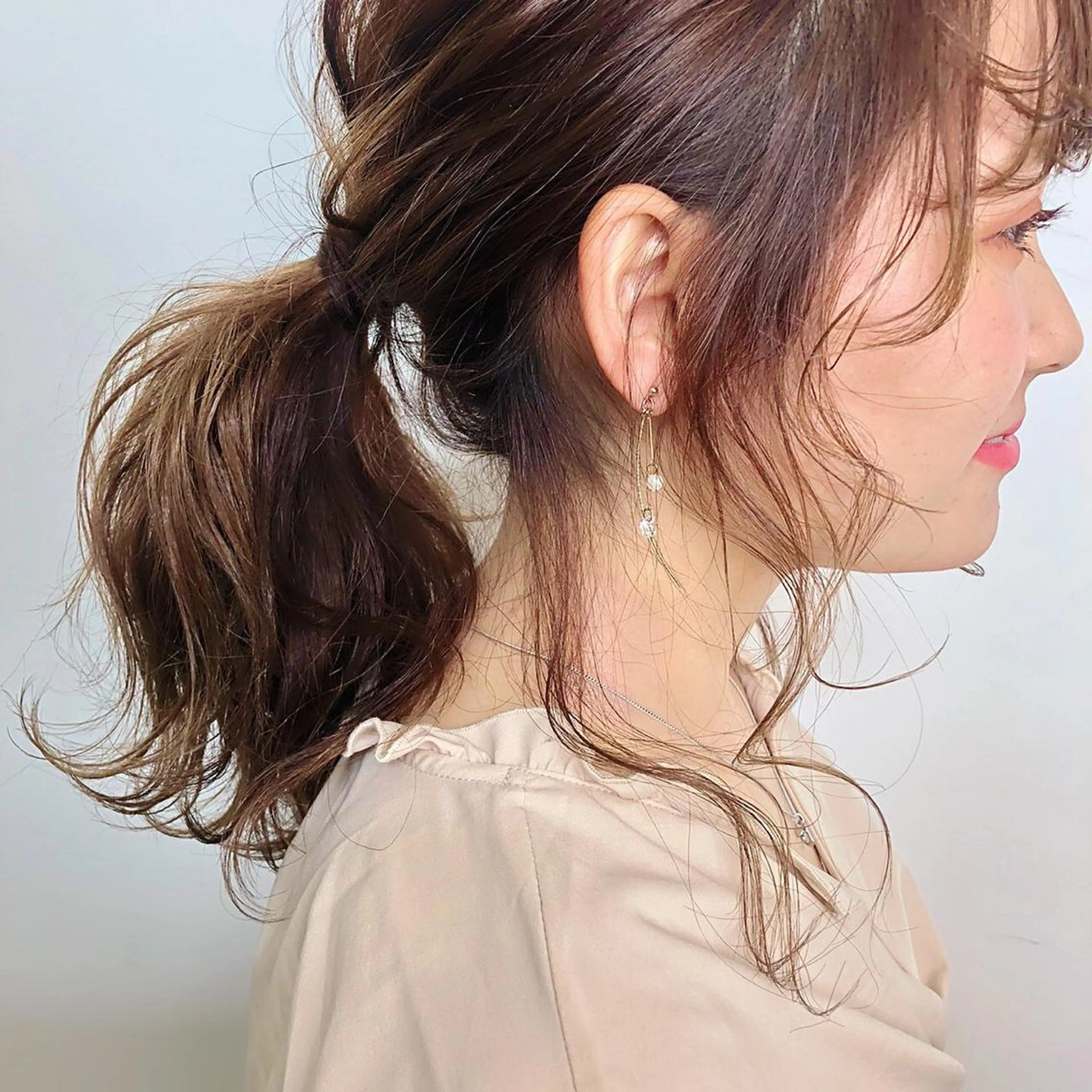 ロング カラー ヘアアレンジ GO TODAY SHAiRE SALON岡山所属・Sana/ 耳ツボ/インナーのヘアスタイル