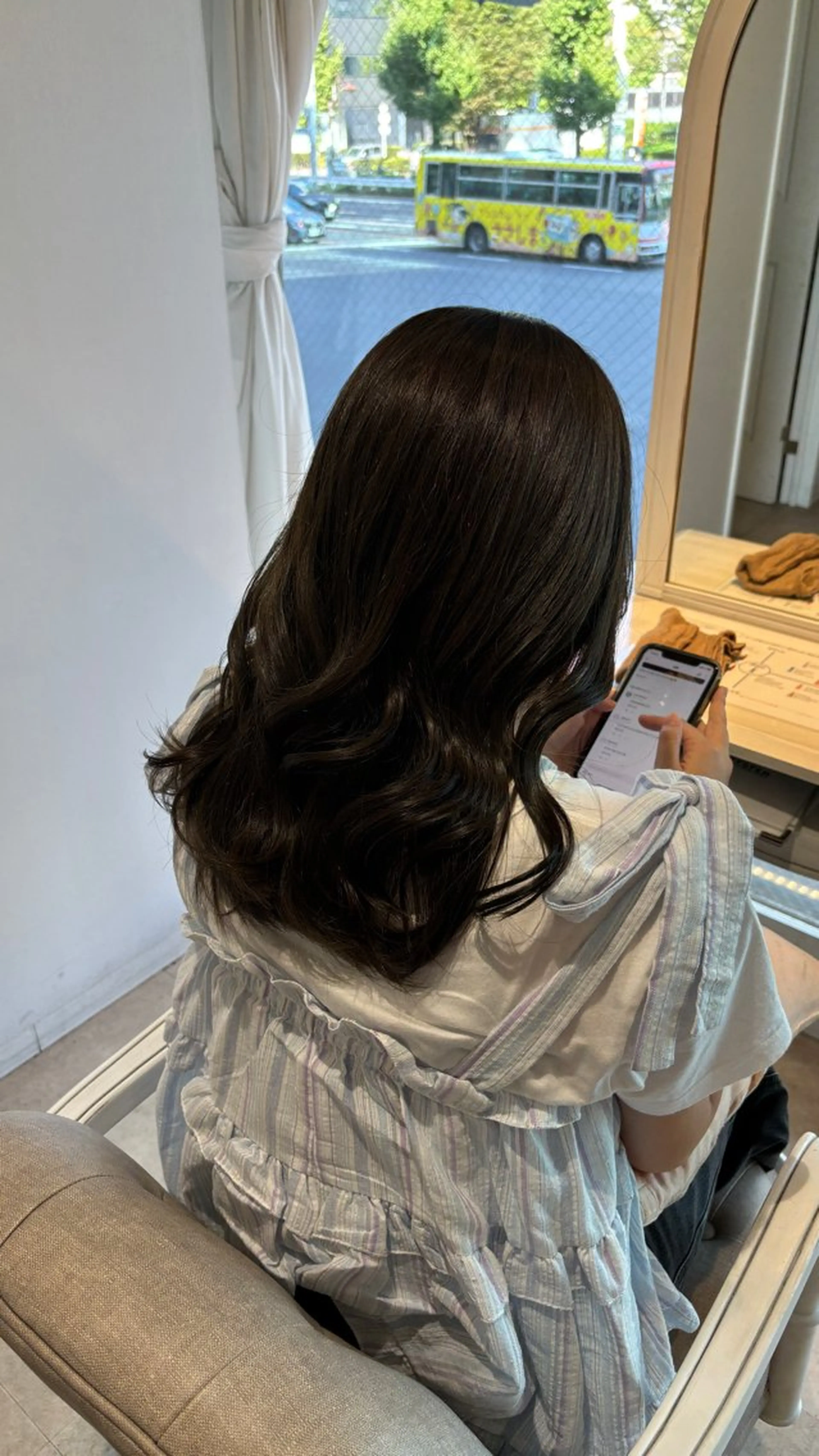 セミロング カラー オリーブカラー CreBiA🎀 ayaのマツエク・マツパデザイン