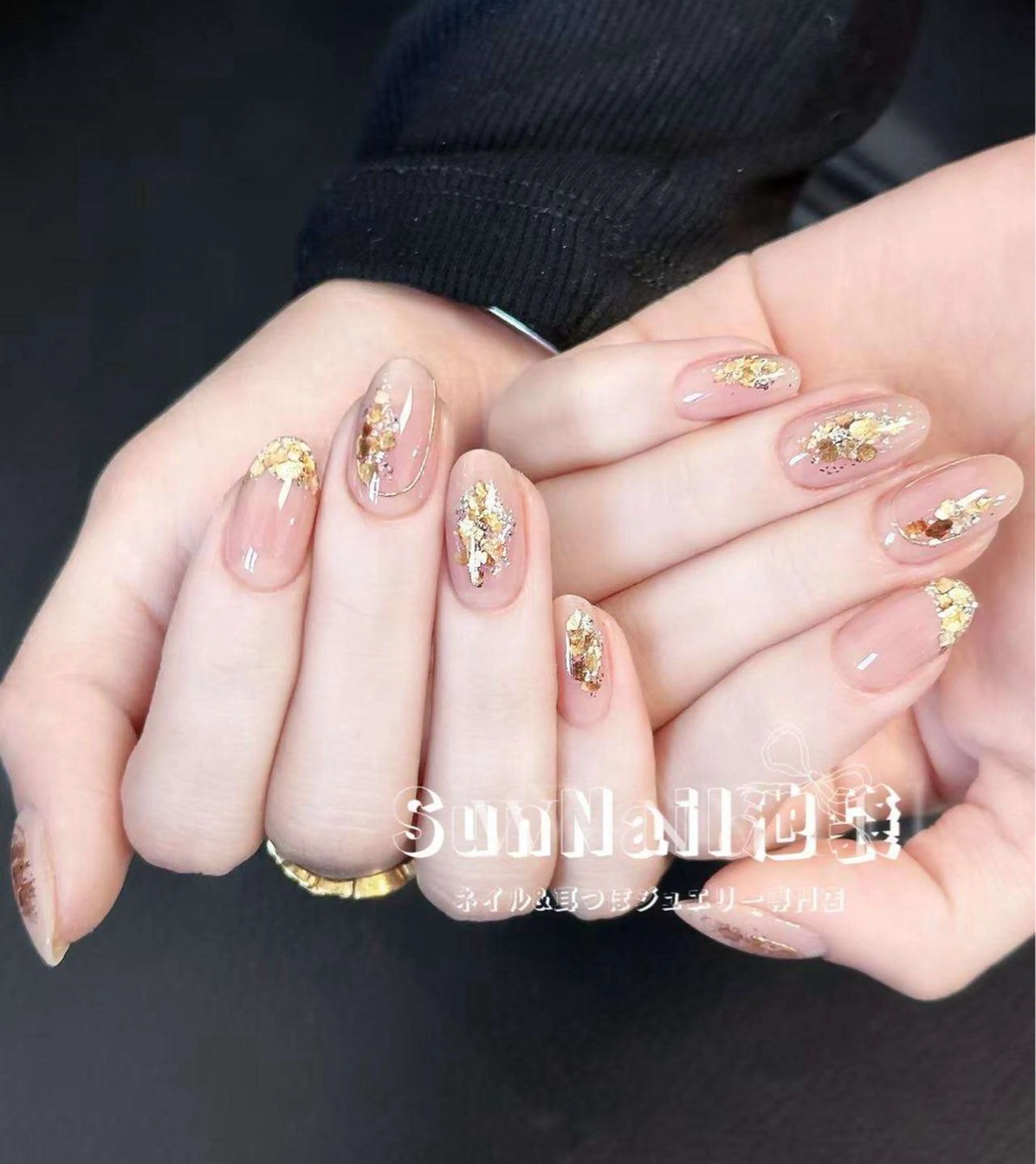 ネイル チークネイル 長さ出し フラワーネイル フレンチネイル ガーリー sun nail池袋 モデル募集のネイルデザイン