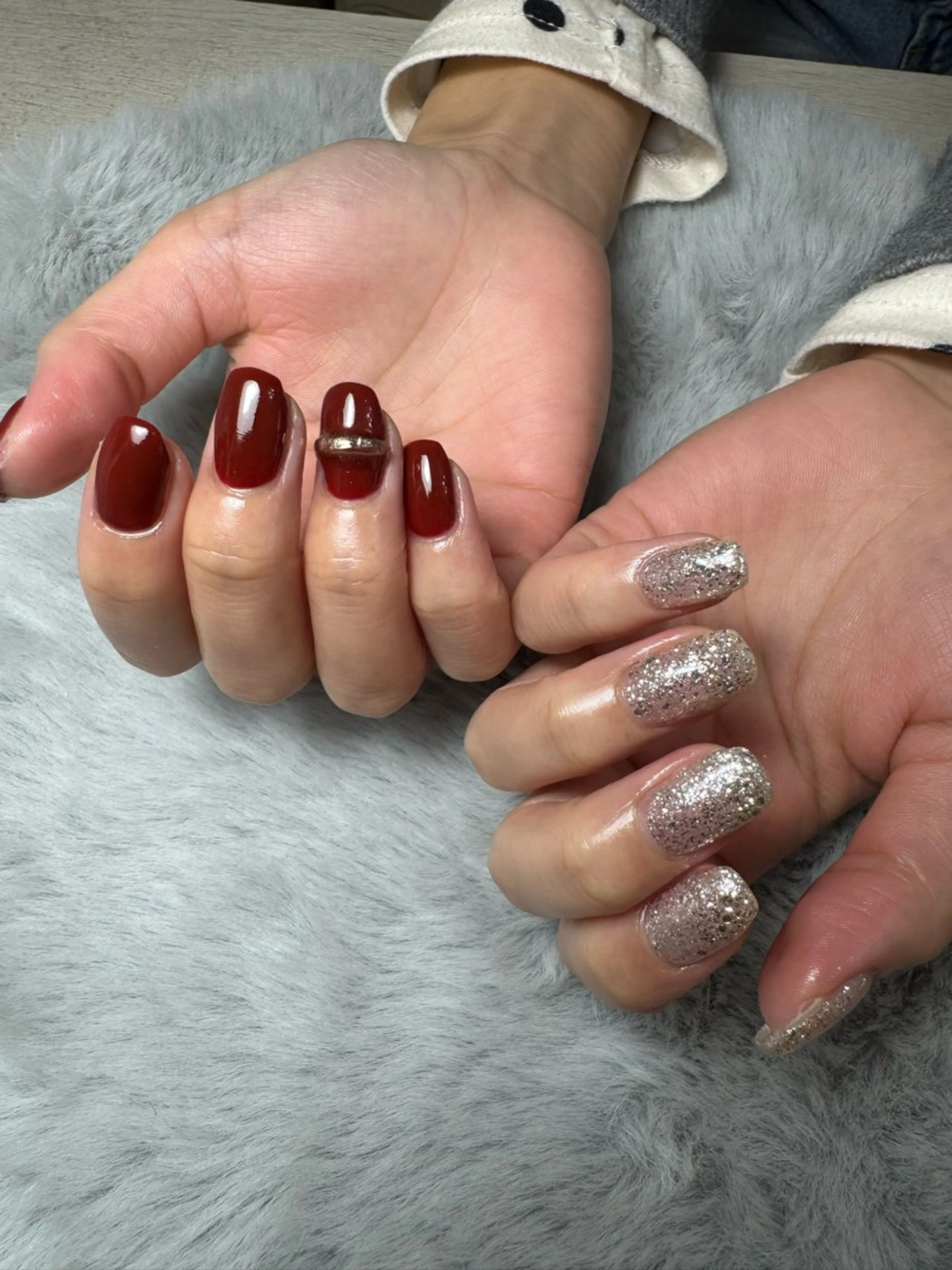 ネイル ラメ(グリッター) ハンドネイル ハンドケア 凛-Nail Atelier RIN27-所属・立川 紋歌のネイルデザイン