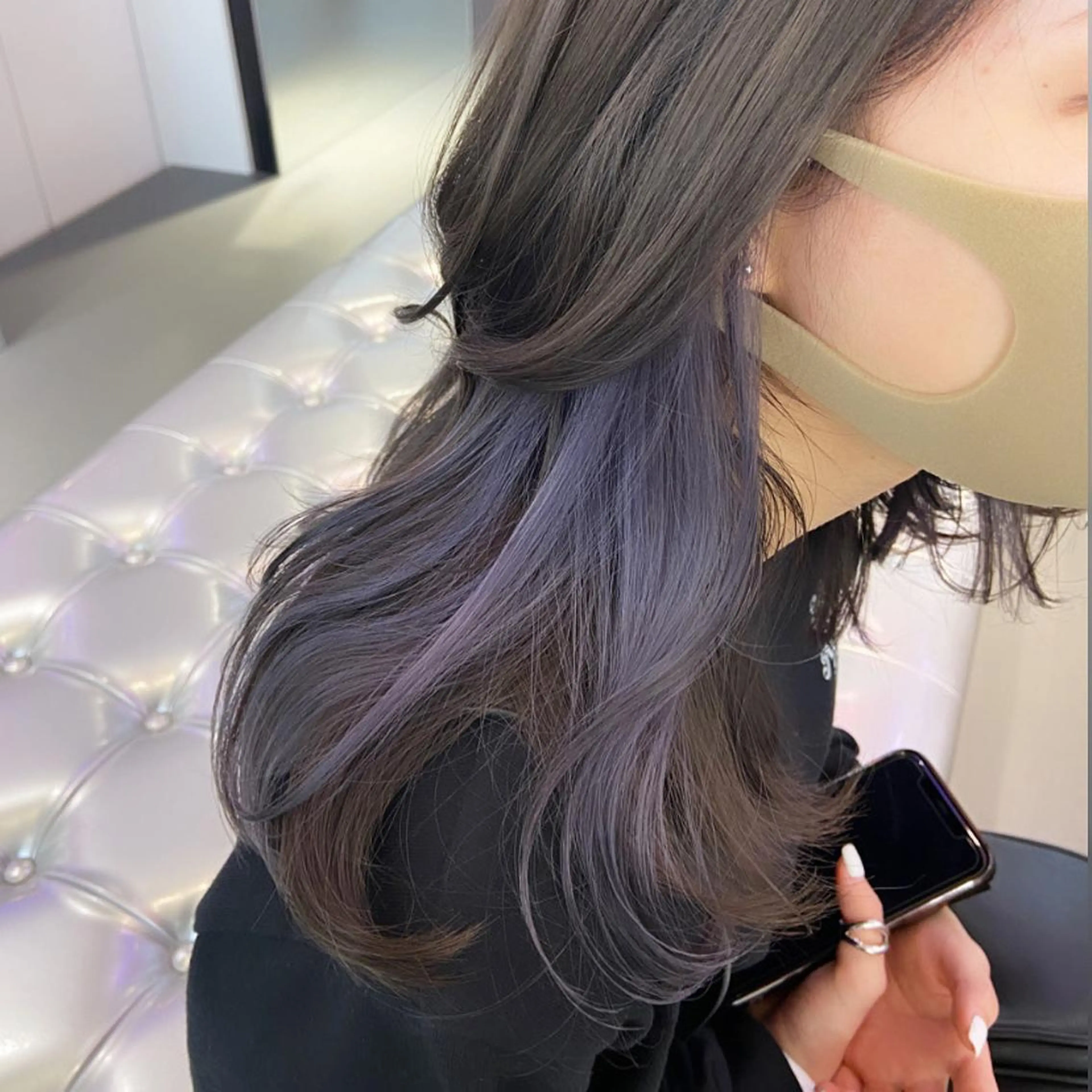 セミロング カラー ヘアアレンジ ブリーチ レイヤーカット指名 No.1💖マユカのヘアスタイル