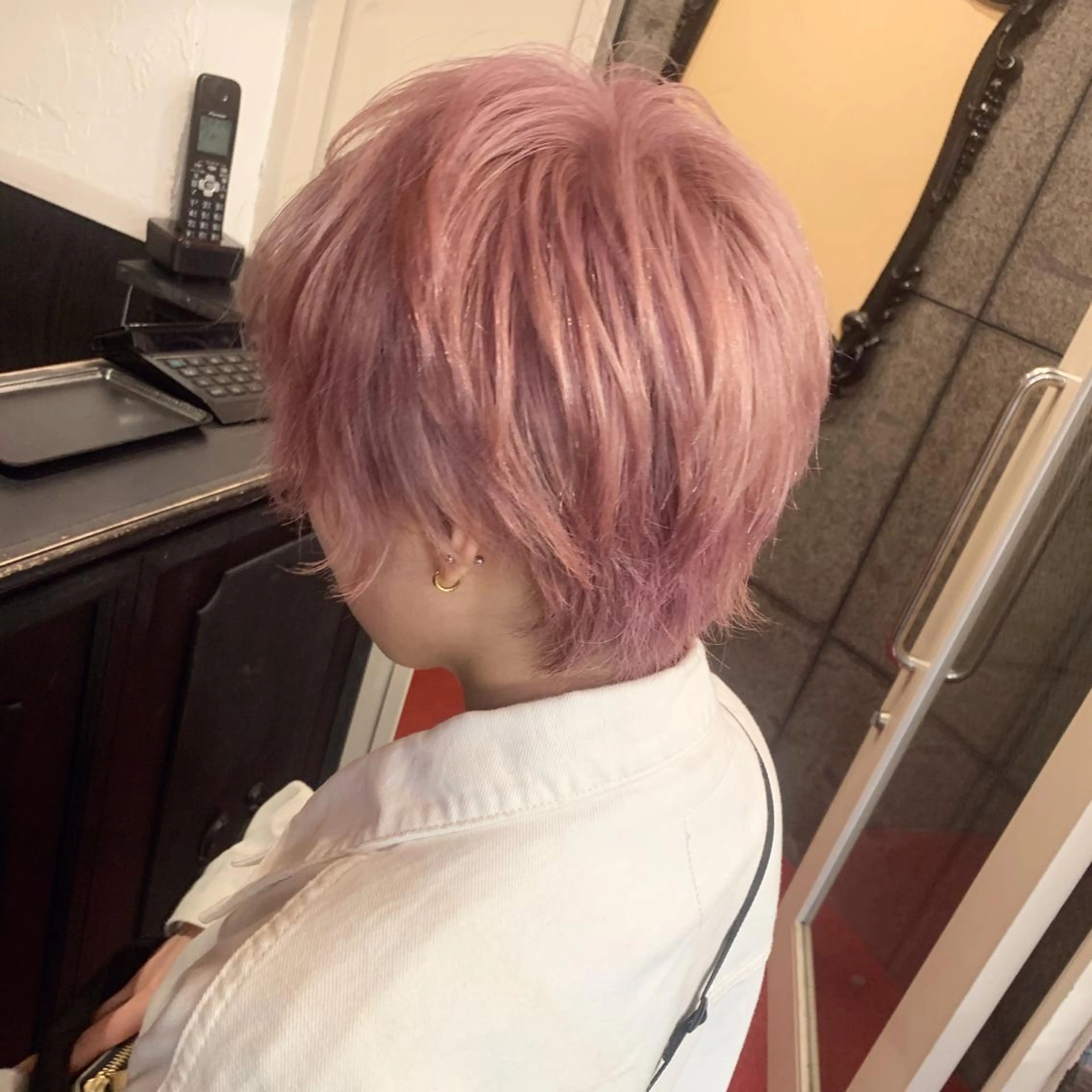 ショート カラー ピンクベージュ/新潟 万代/高橋桃葉🍑のヘアスタイル