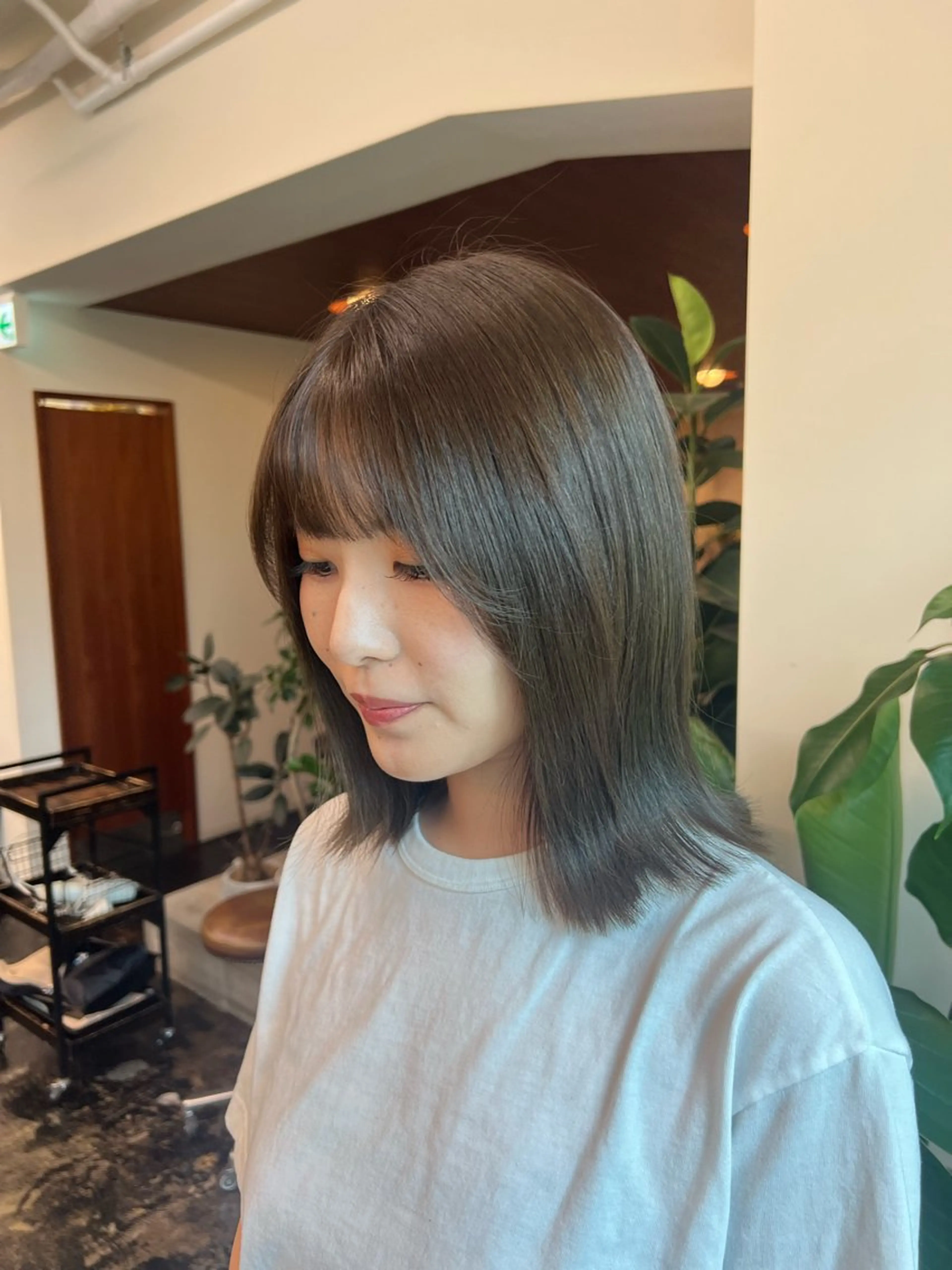 ミディアム カラー ヘアカラー トリートメント ショート/ボブ/透明 感カラー🎀　emiのヘアスタイル