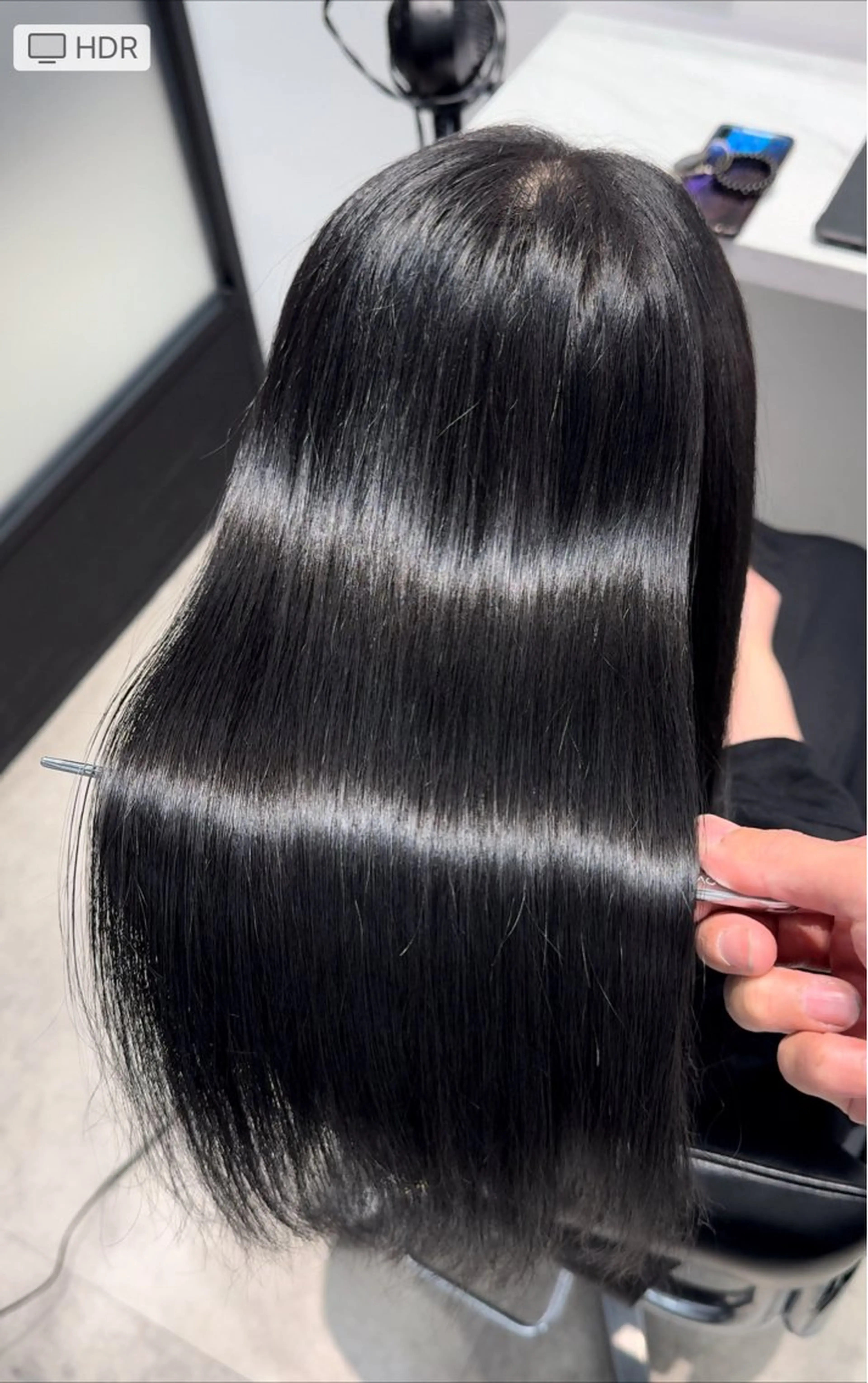 ロング カラー 黒髪 ブルーカラー ブルーブラック 透明感カラー シルバー 🍀美髪作り🍀 勝又亮平のヘアスタイル