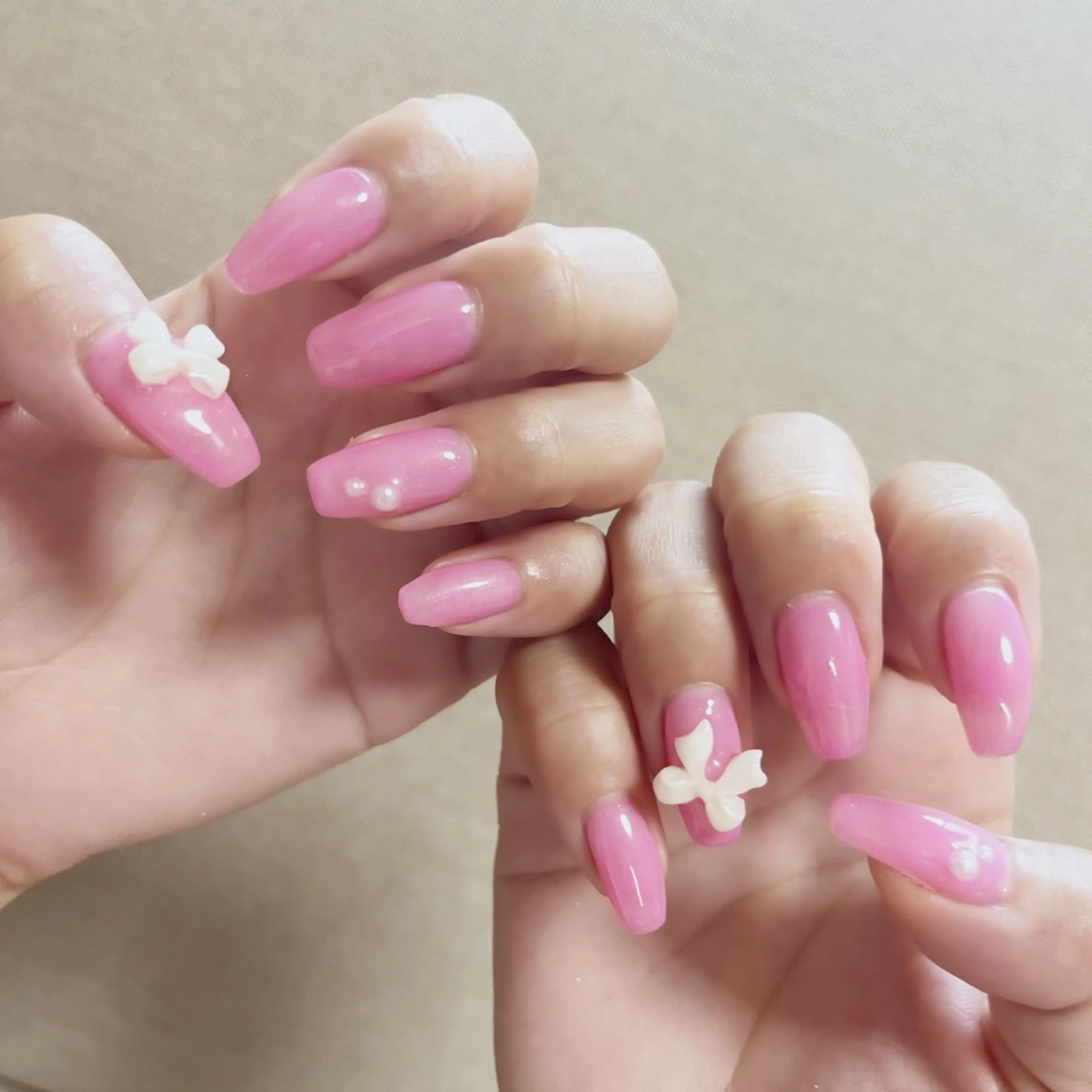 ネイル ジェルネイル ワンカラーネイル ハンドネイル tamu nail 　金町のネイルデザイン