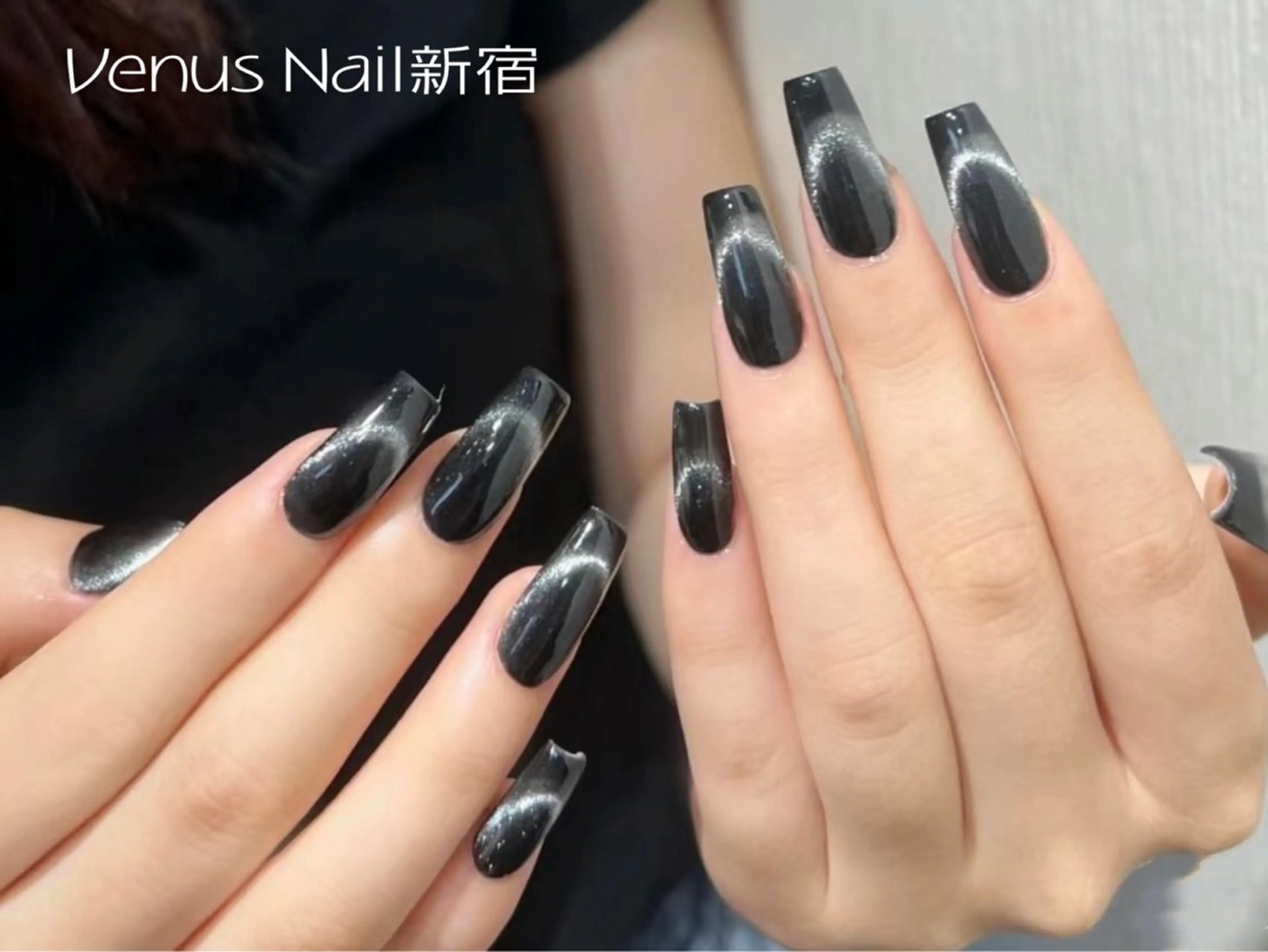 ネイル フレンチネイル マグネットネイル マグネットフレンチ Venusパラジェル 長さだし専門店のネイルデザイン