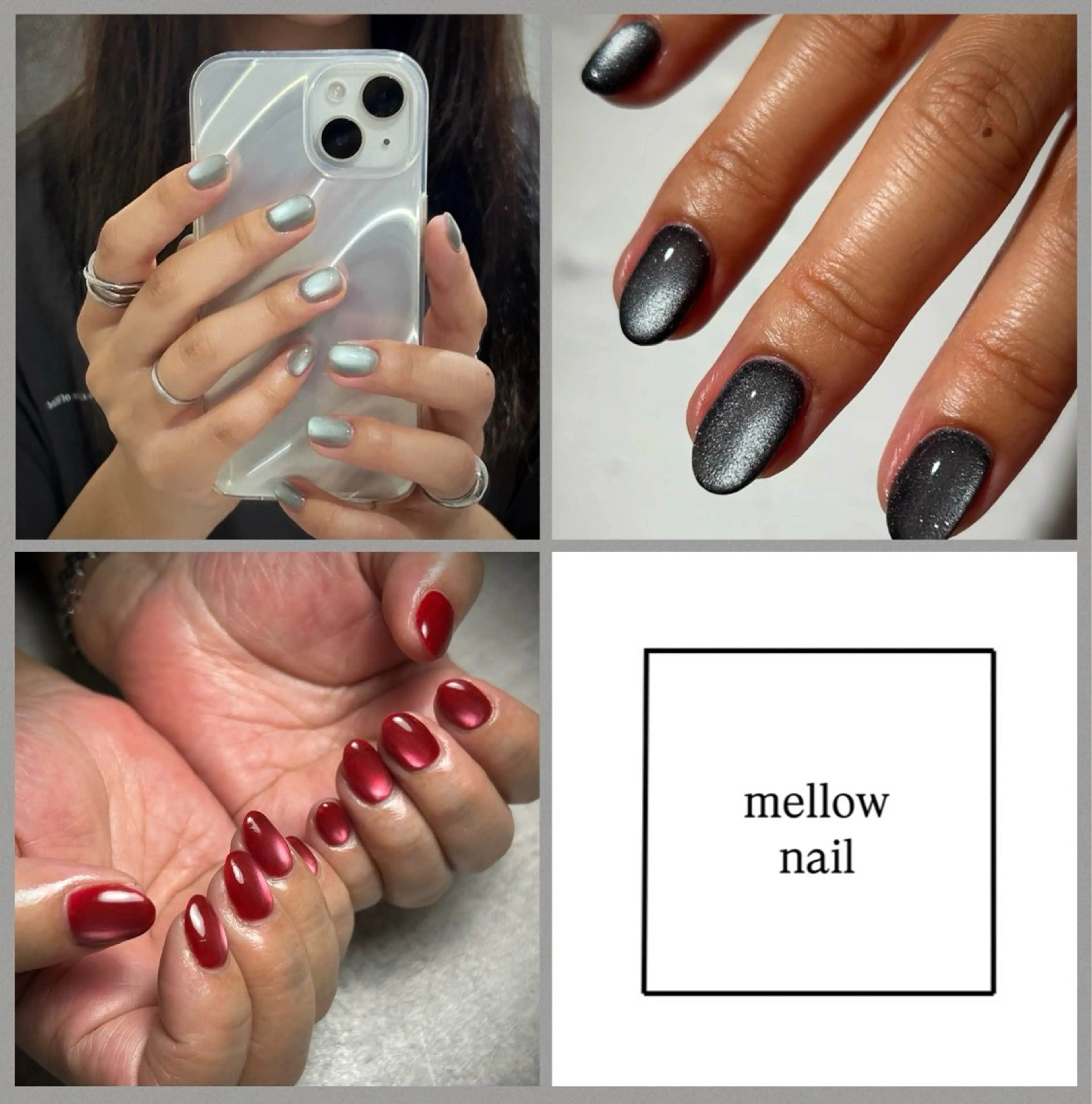 マグネット・ミラー・ホワイトパウダー🖤/他店オフ込みの写真