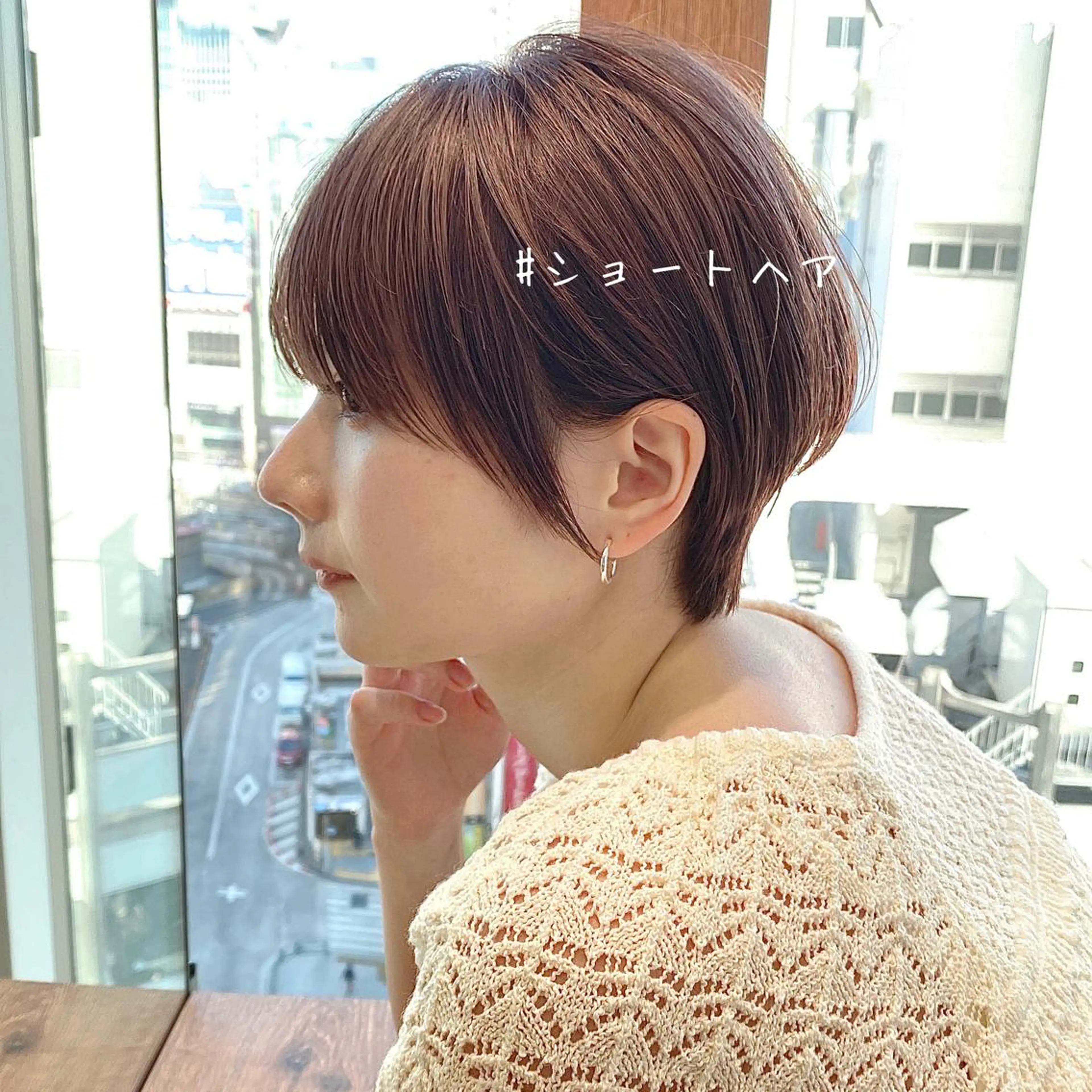 ショート 切りっぱなしボブ ショートボブ アッシュ ボブ 髪質改善 カット ヘアカラー トリートメント ショート、ボブの神✨ 峯朋也✂︎✨のヘアスタイル