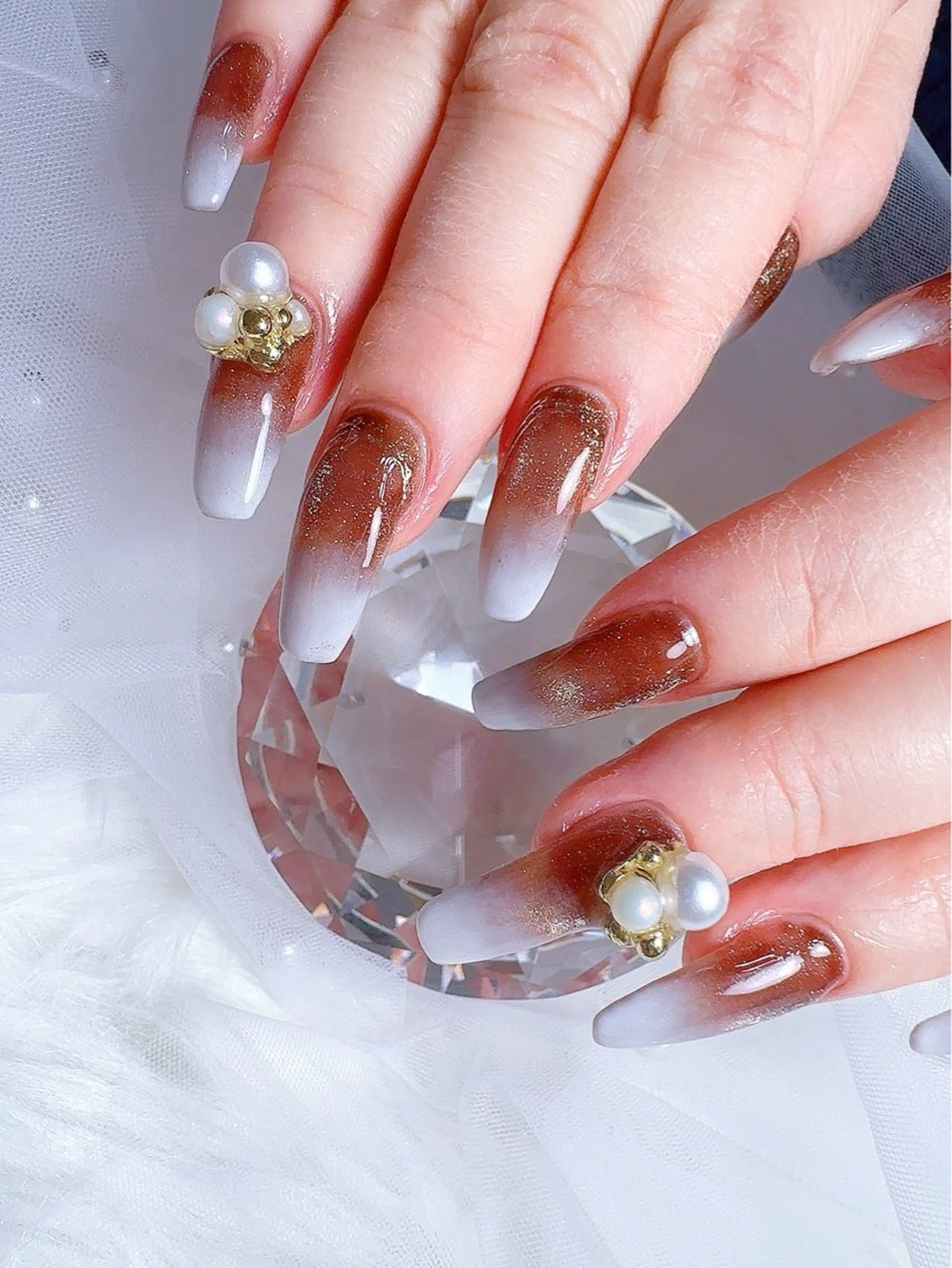 ネイル アートネイル フラッシュネイル フットネイル グラデーション ラメ(グリッター) ハンドネイル BABY  BREATH所属・y natsumiのネイルデザイン