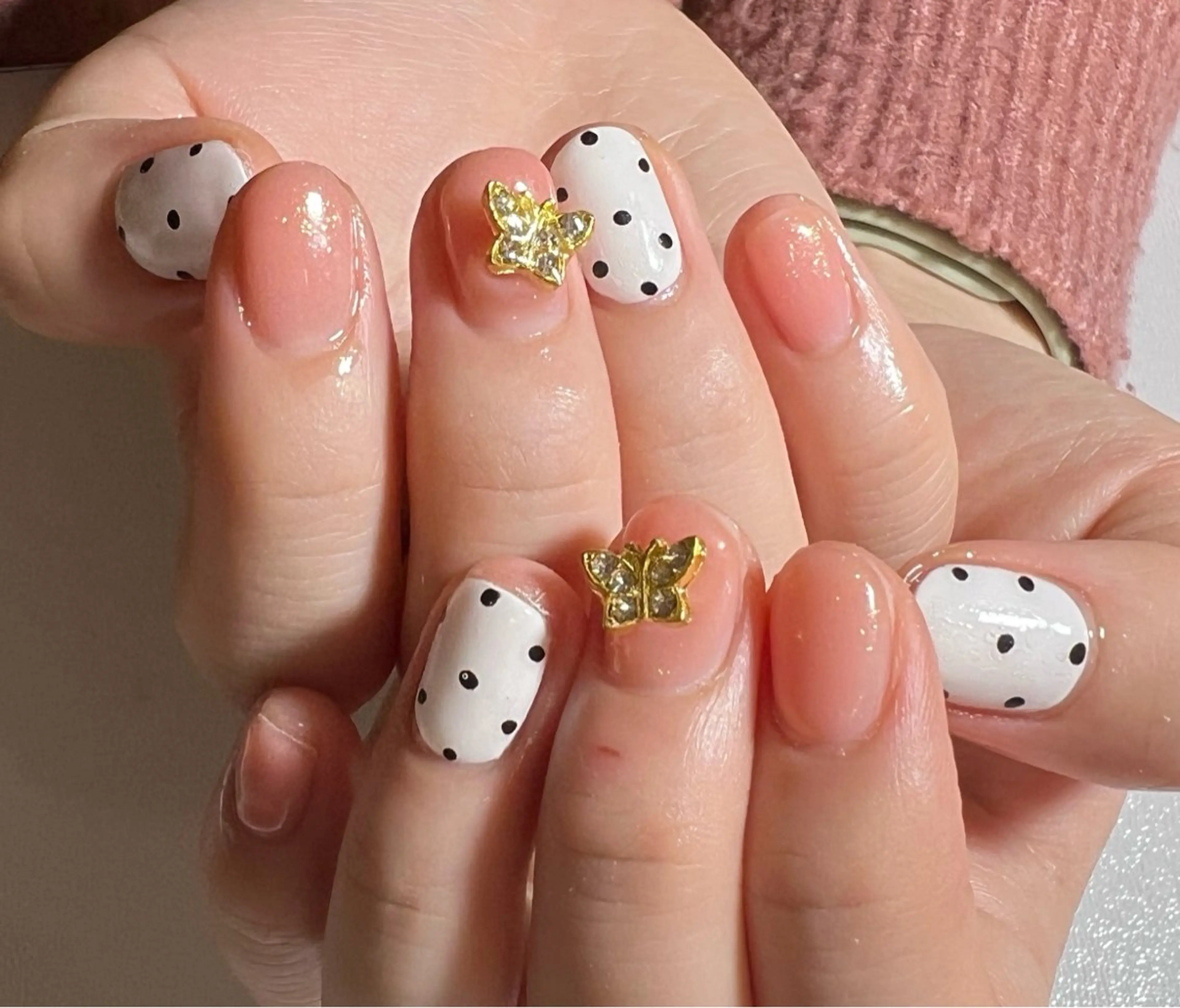 ネイル ドット 春ネイル ハンドネイル private salon mieのネイルデザイン