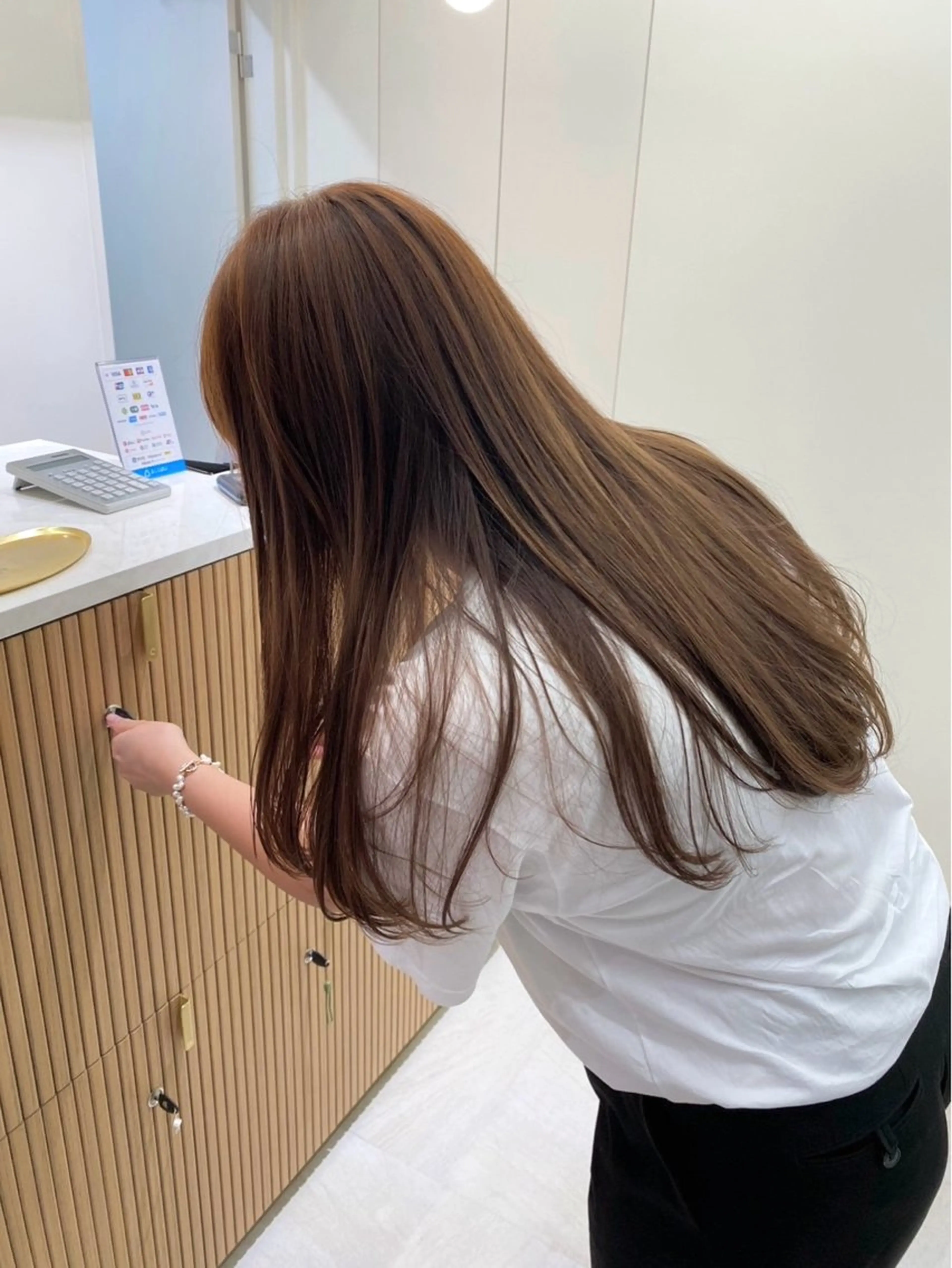 ロング パーマ ストレートパーマ 縮毛矯正 似合わせカットカラー 本厚木/ナカノユウのヘアスタイル