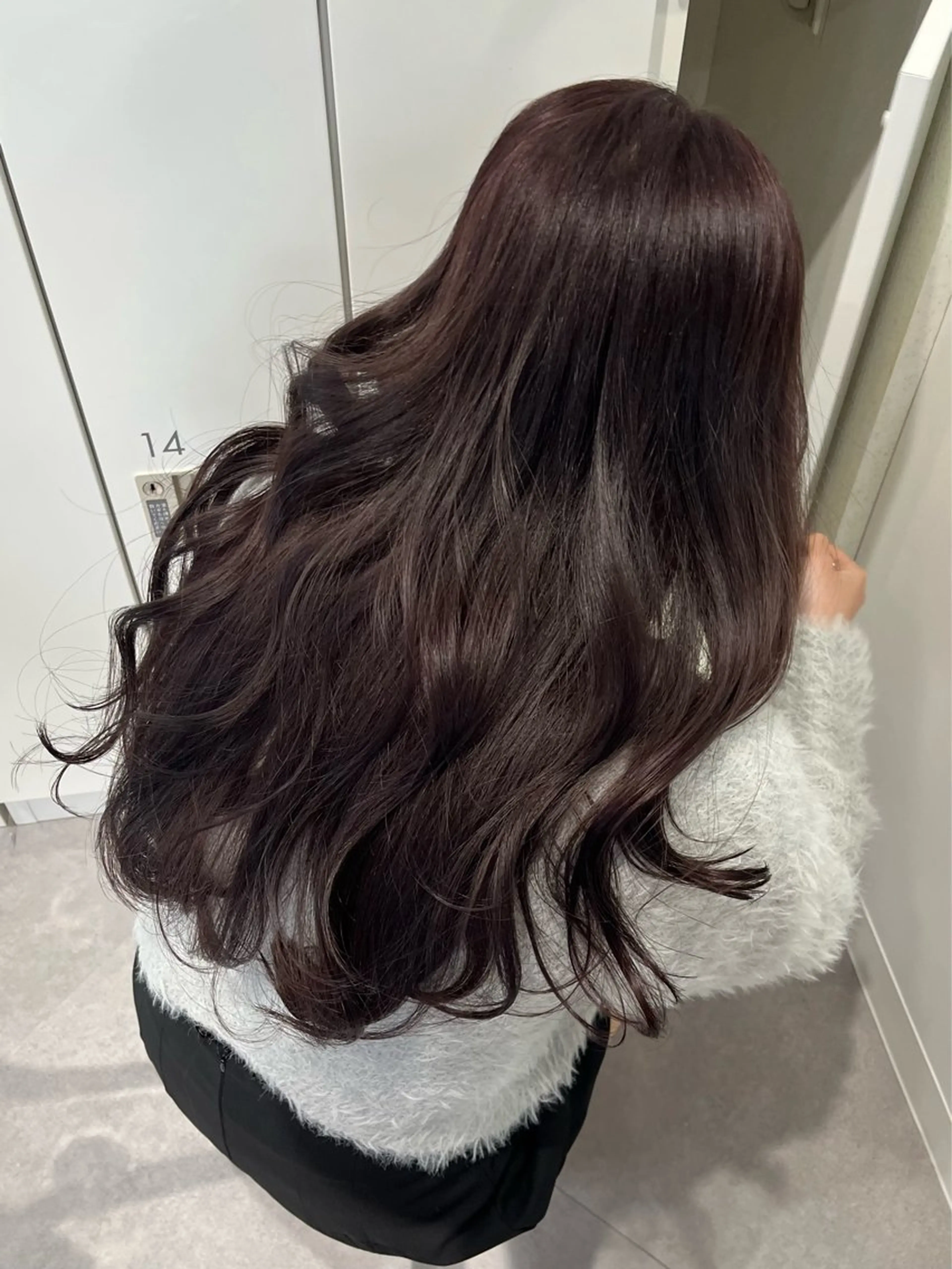 ロング カラー ディープラベンダー ラベンダーカラー 韓国風ヘア レイヤーカット カット ヘアカラー トリートメント 韓国レイヤー/新宿/ 髪質改善/岡崎のヘアスタイル