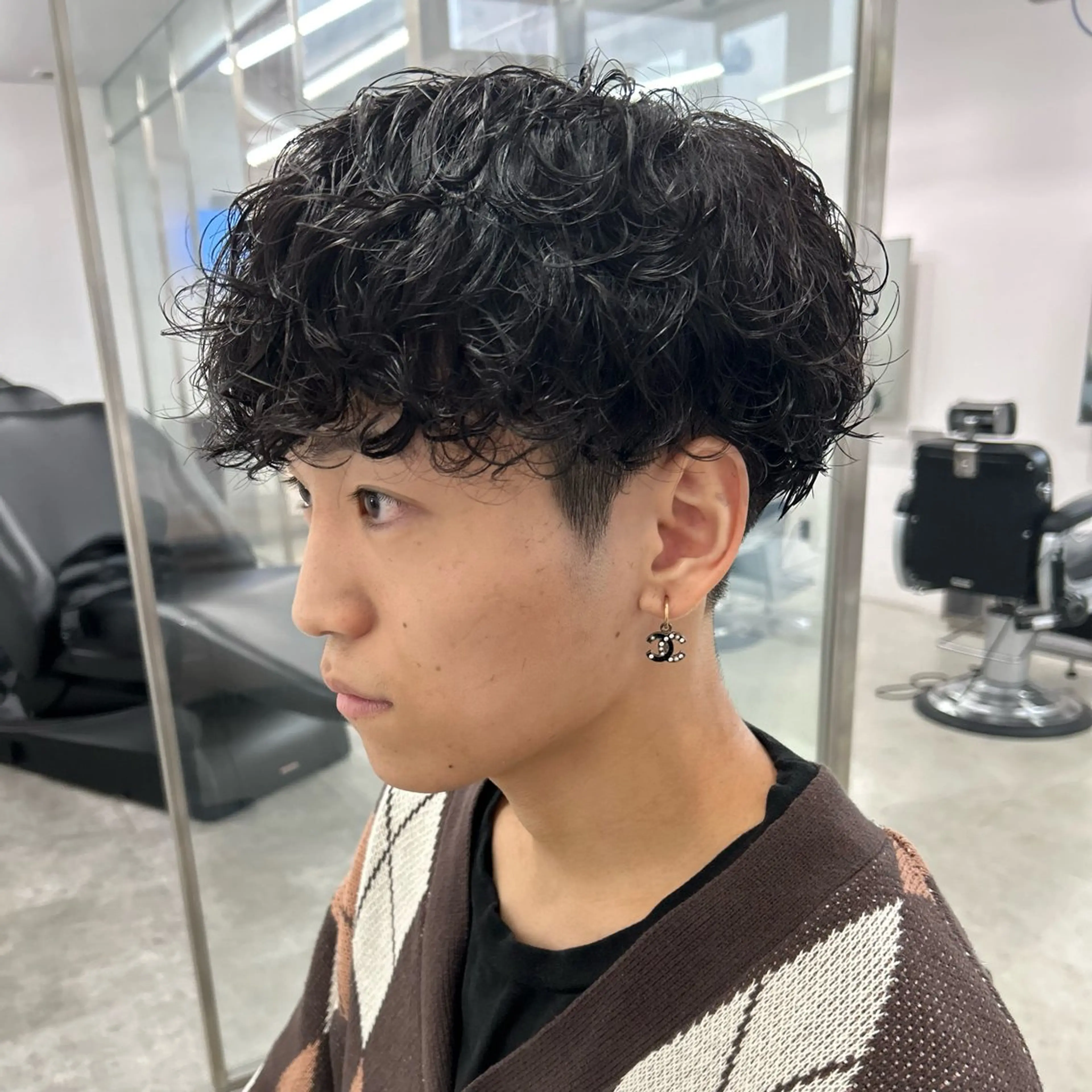 パーマ メンズ カット パーマ 安達 脩人のヘアスタイル