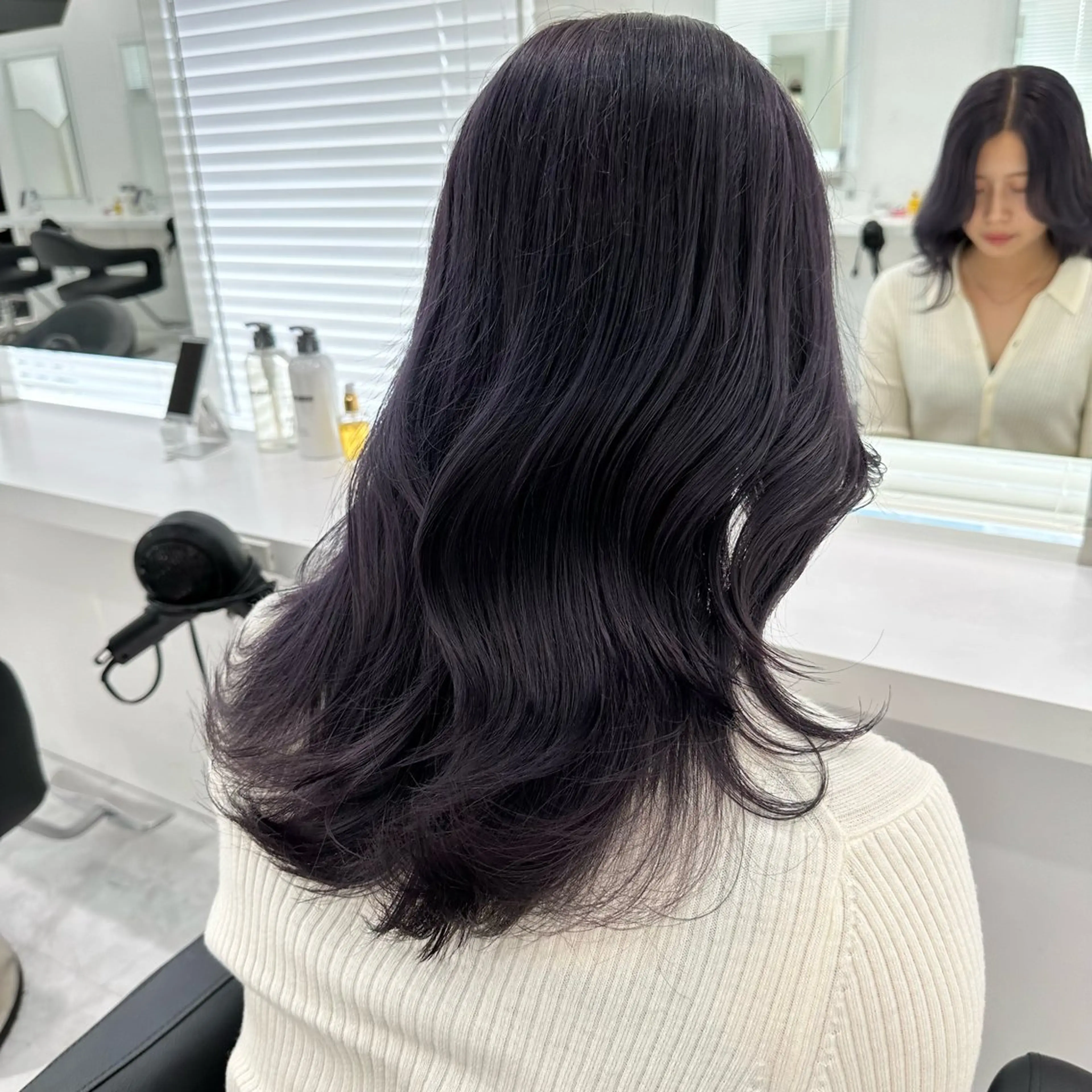 セミロング カラー ヘアカラー トリートメント ヘッドスパ ヘアセット ♡上品韓国髪♡ブラ ウン/SAYATOのヘアスタイル