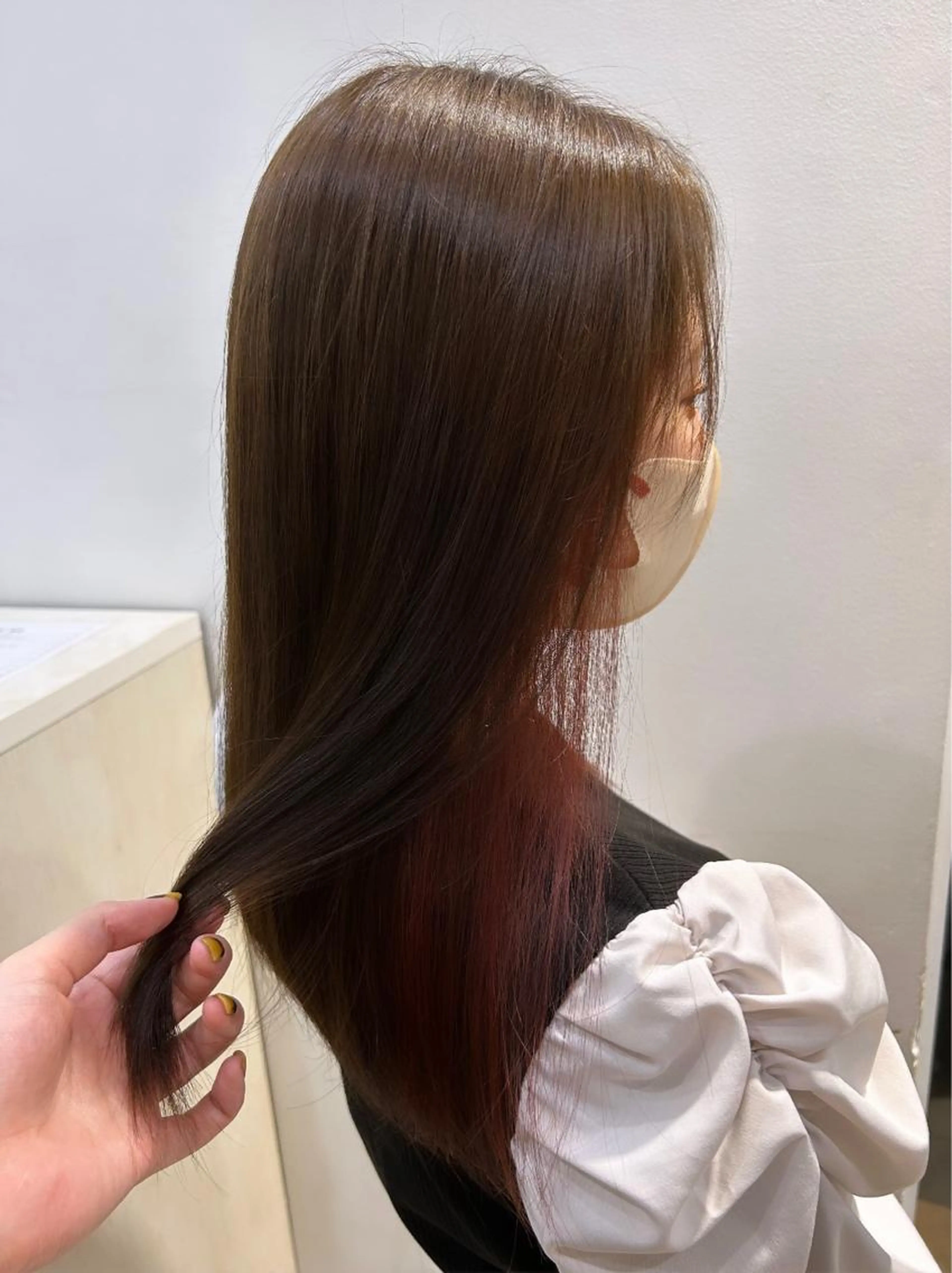 🩶全体カラー+ケアブリーチインナーカラー💜の写真