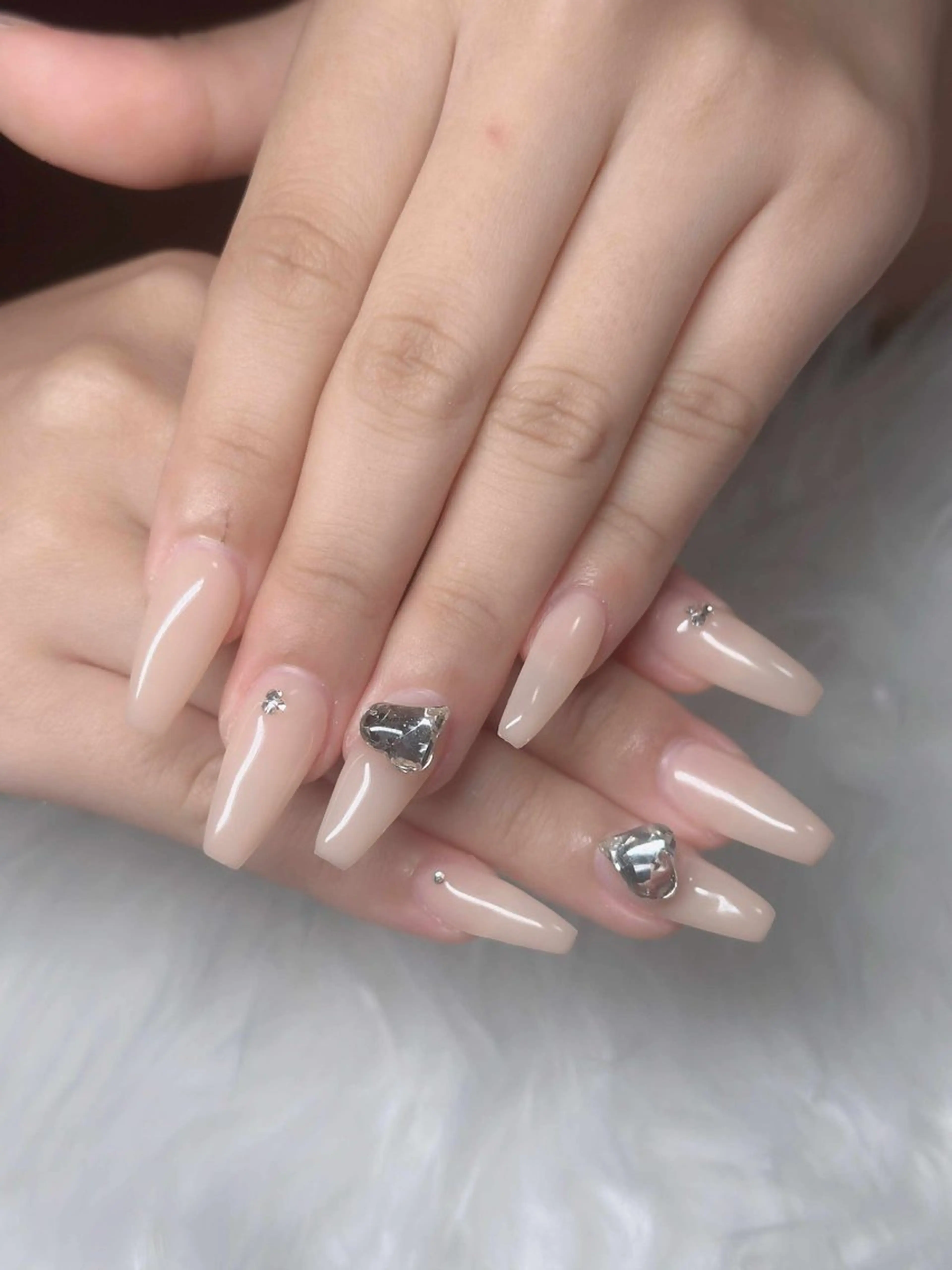 ネイル フレンチネイル ジェルネイル ガラスフレンチ ハロウィン ハート ハンドネイル H.baby Nail Salonのネイルデザイン