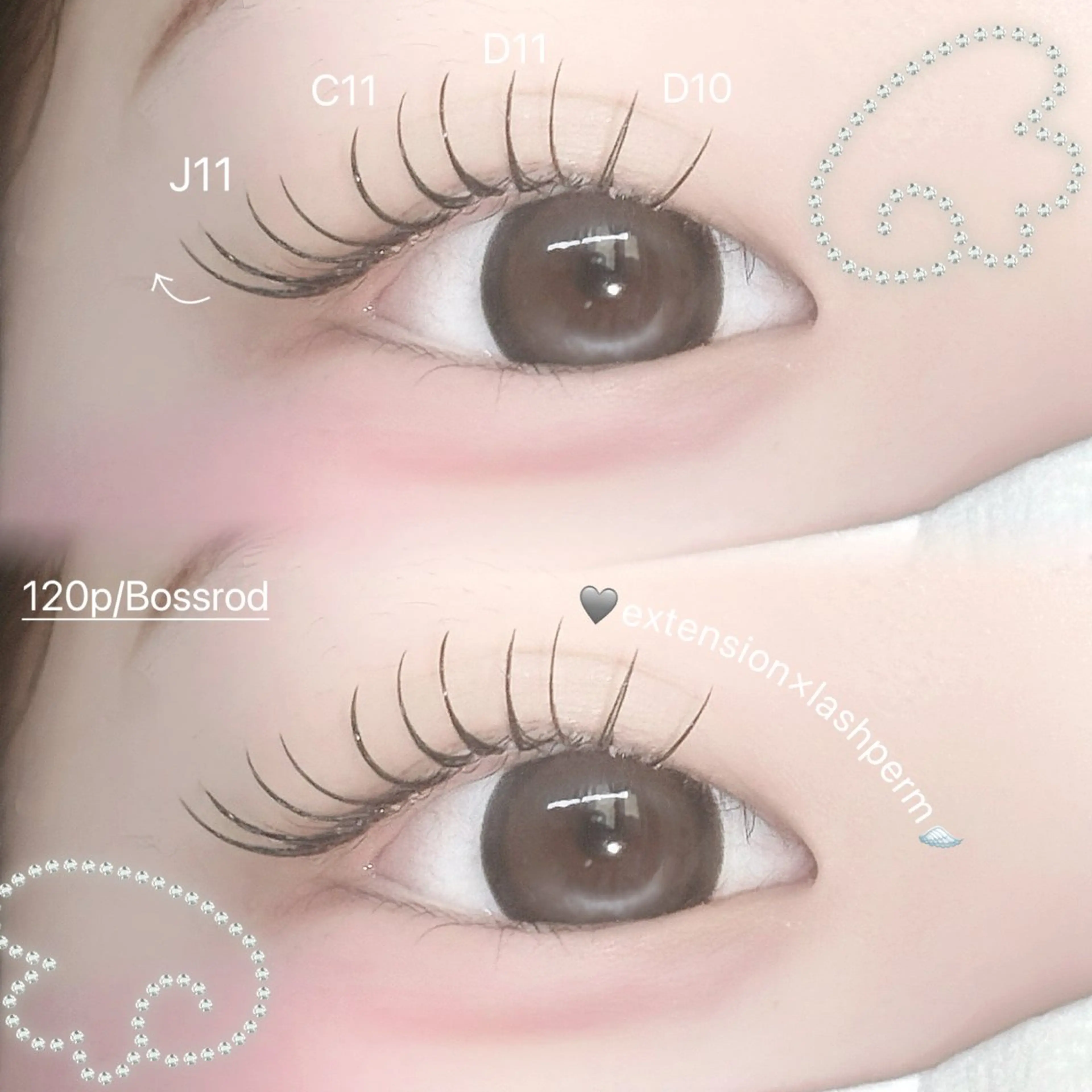 マツエク・マツパ 束感まつ毛 ナチュラル まつげパーマ マツエク FaB 千葉店所属・🩶束感エクステ& 上下パーマRAN🪽のマツエク・マツパデザイン