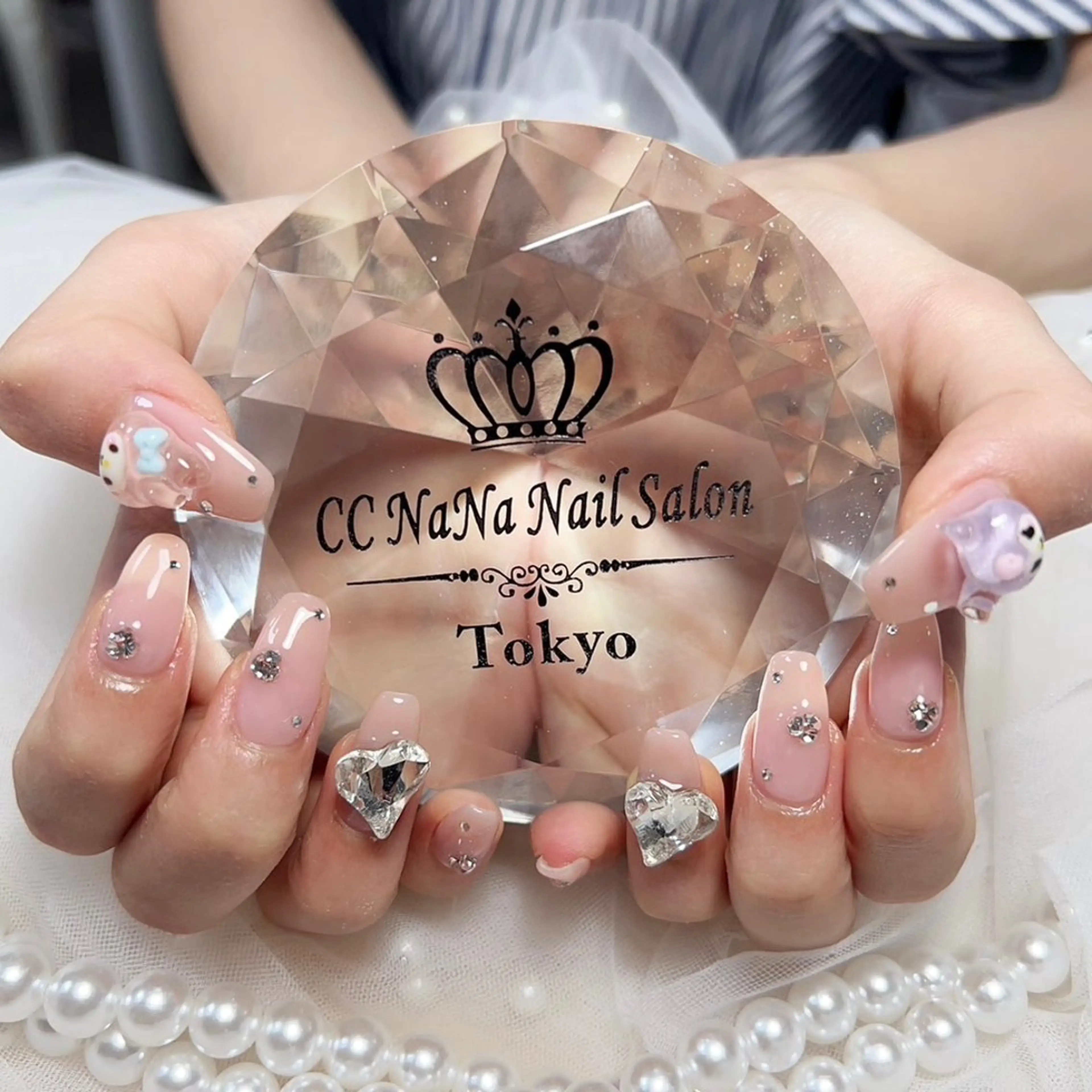 ネイル スカルプネイル ハンドネイル 💎CC・NaNa 韓国風ネイル🌙のネイルデザイン