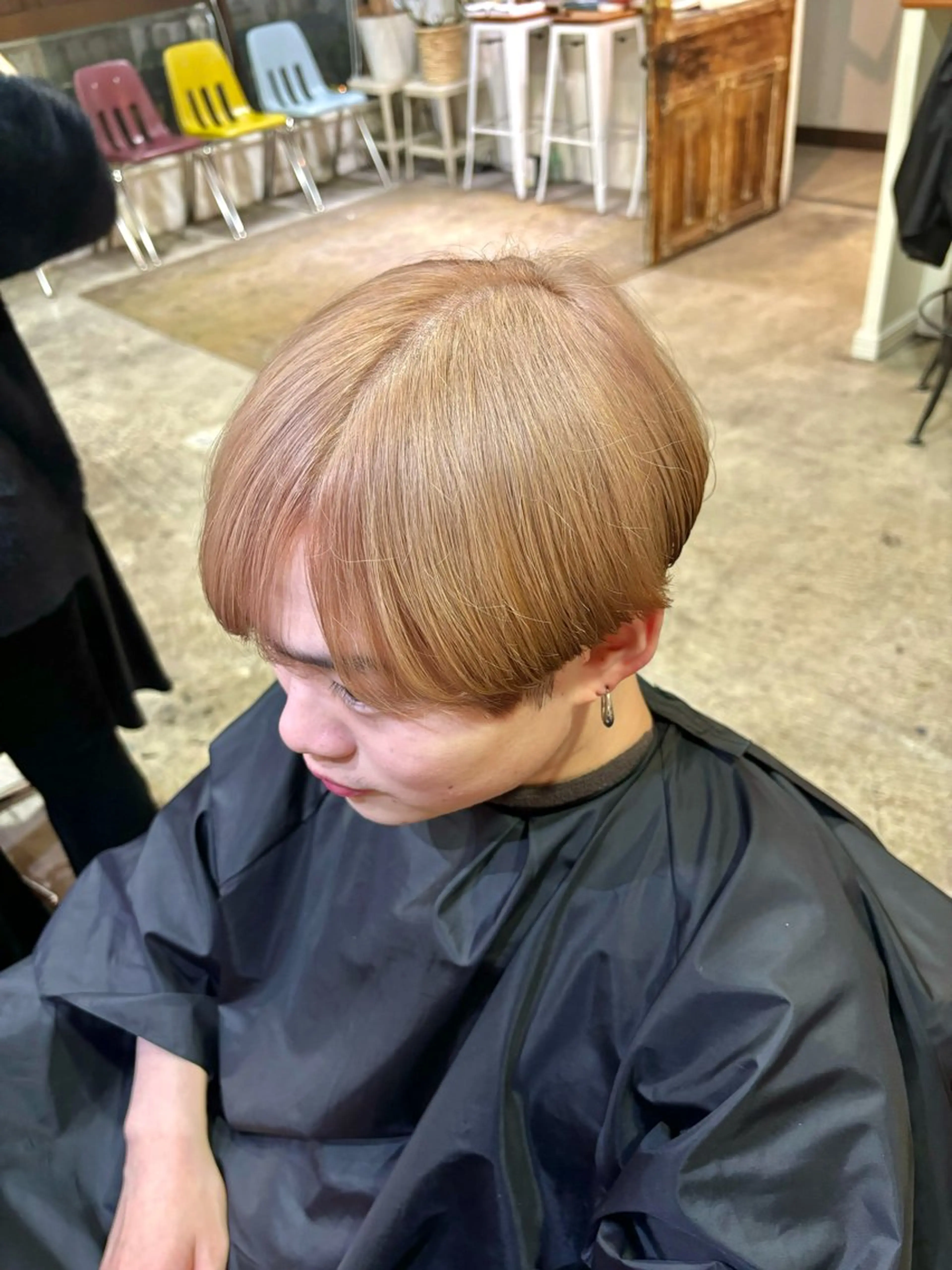 ショート カラー ヘアアレンジ メンズ ヘアカラー トリートメント ヘッドスパ ヘアセット 山口 樹里のヘアスタイル