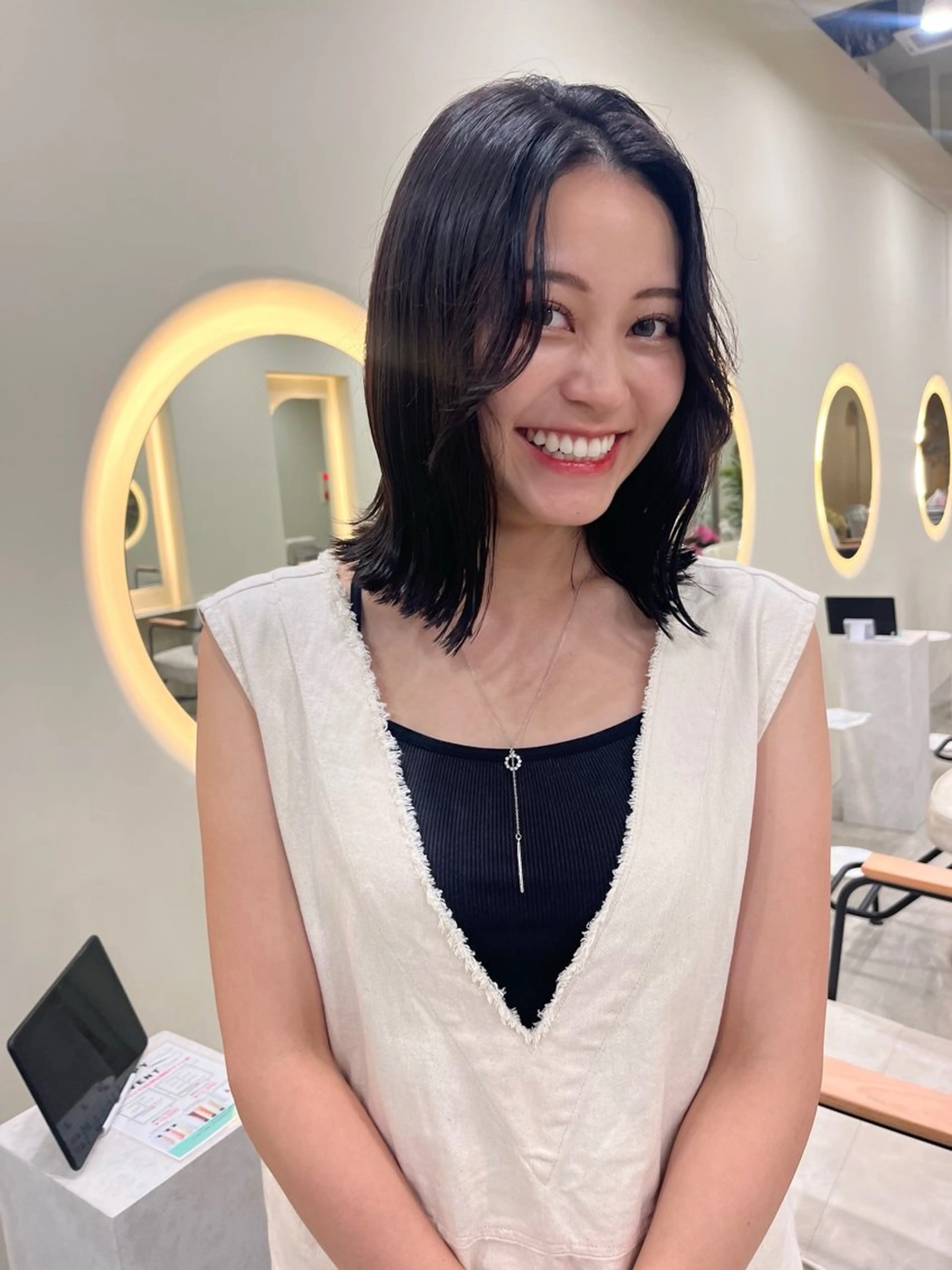 ミディアム カラー カット ヘアカラー トリートメント parc hair 🛝【honoka】のヘアスタイル