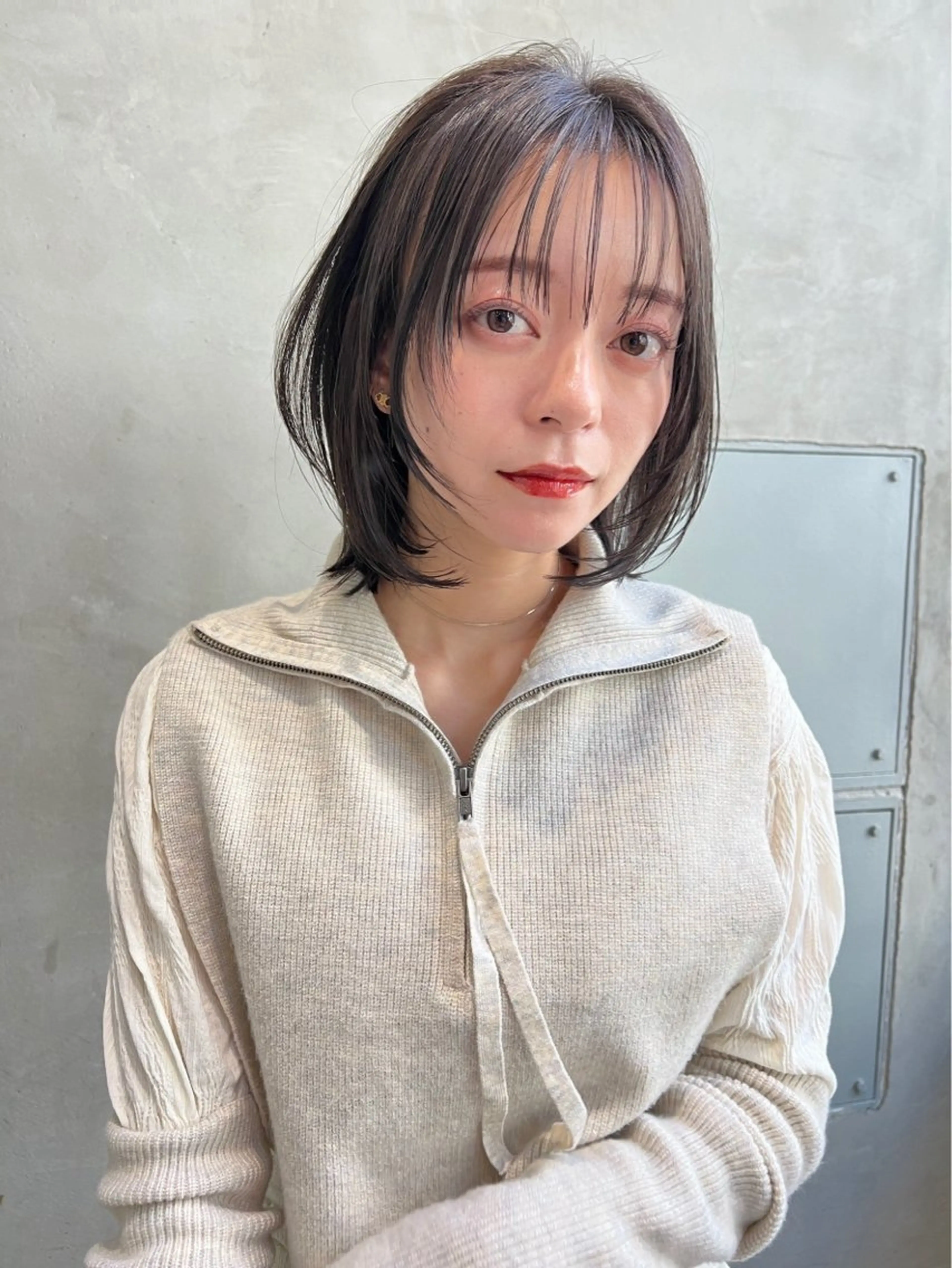 セミロング カラー パーマ ヘアアレンジ ヘアカラー トリートメント くびれヘア/艶カラー /髪質改善🌷喜美花のヘアスタイル