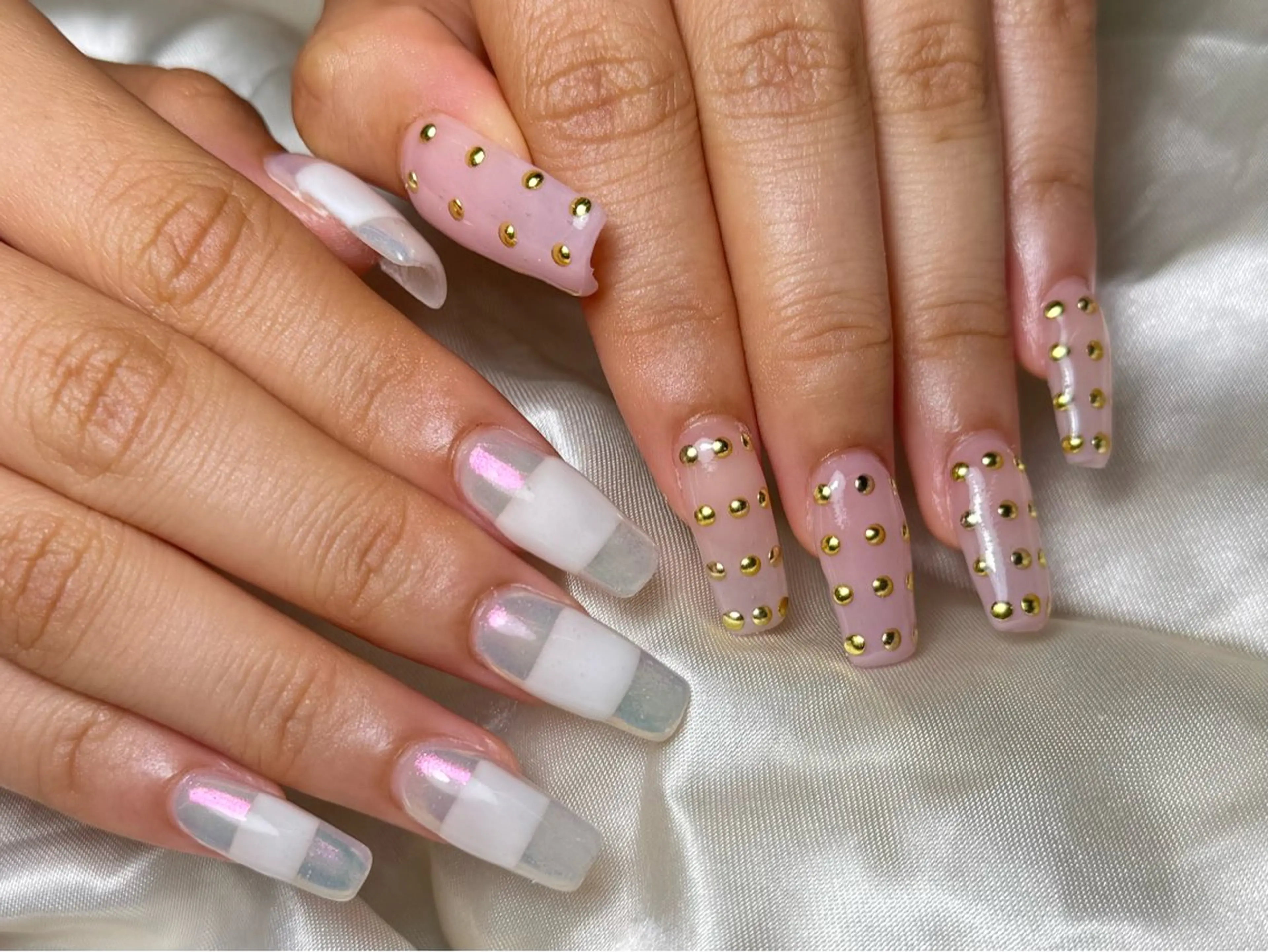 ハンド💅✨️【オフ込み】🟩チップ長さだし10本付🟩持ち込み120分アートコース💖の写真