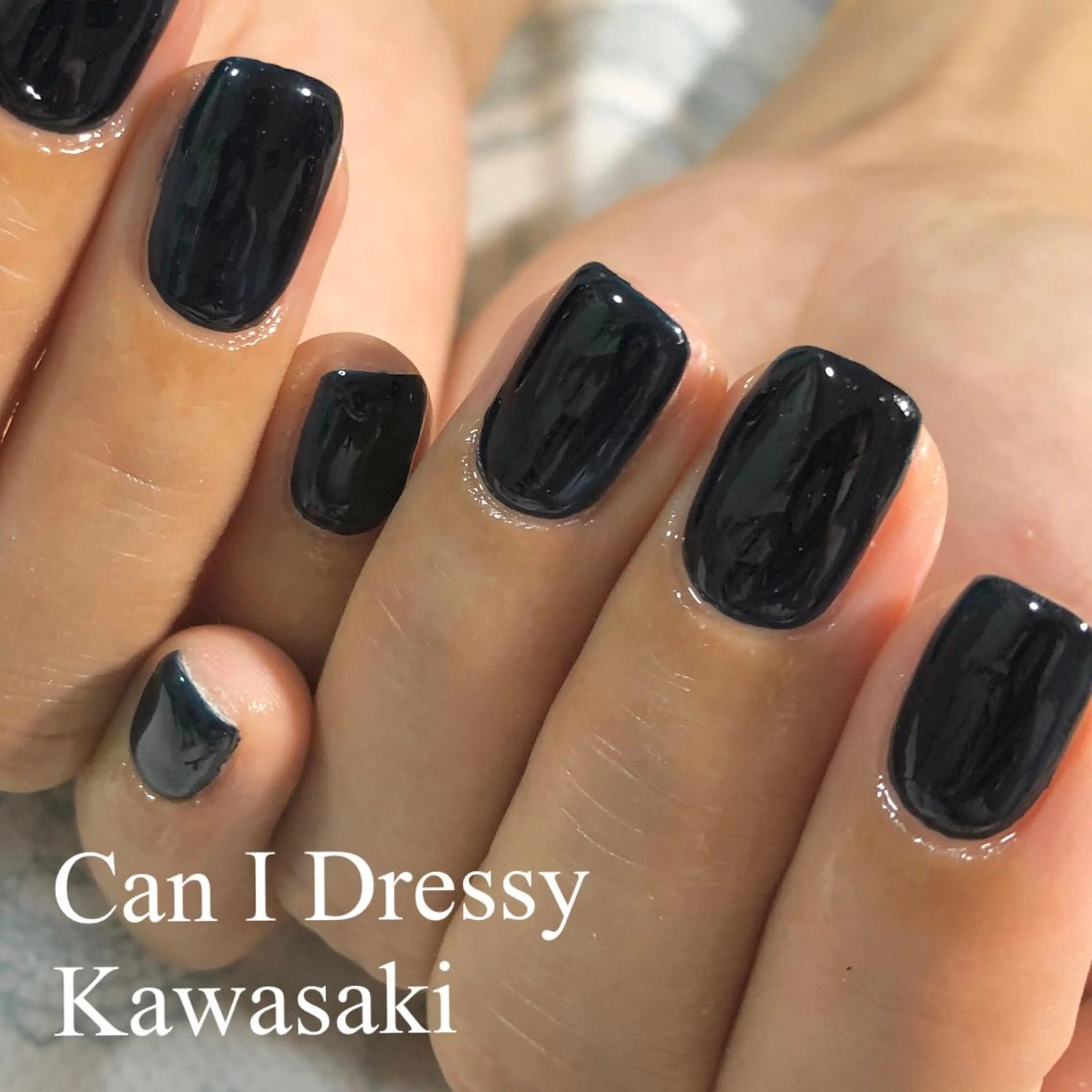 ネイル ネイビー ハンドネイル Can I 川崎店 三島 久美子のネイルデザイン