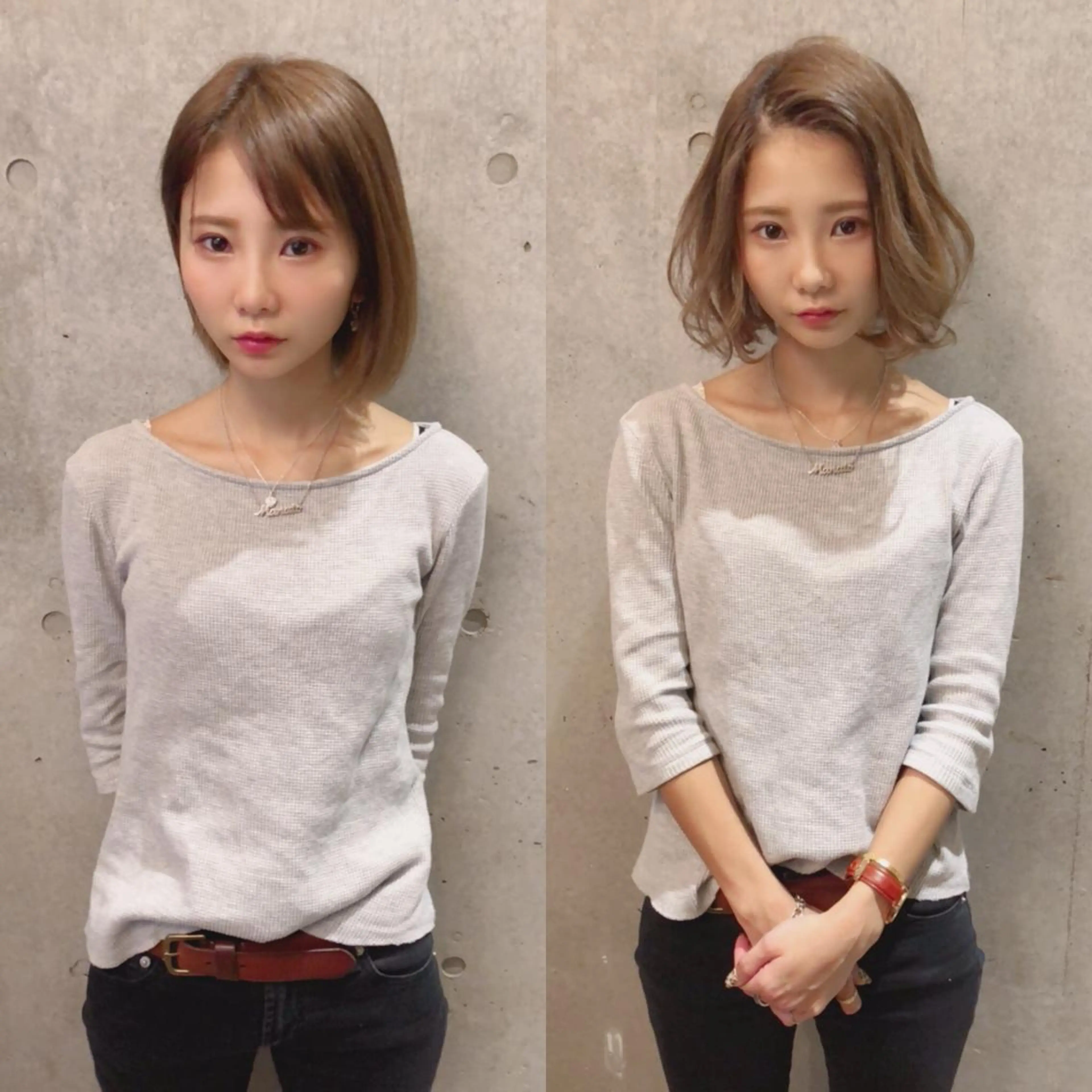 ショート カラー ヘアアレンジ キッズ ネイル マツエク・マツパ シールエクステ ベージュカラー ブルーカラー ブルージュ 透明感カラー ACHFILO モデル募集のヘアスタイル