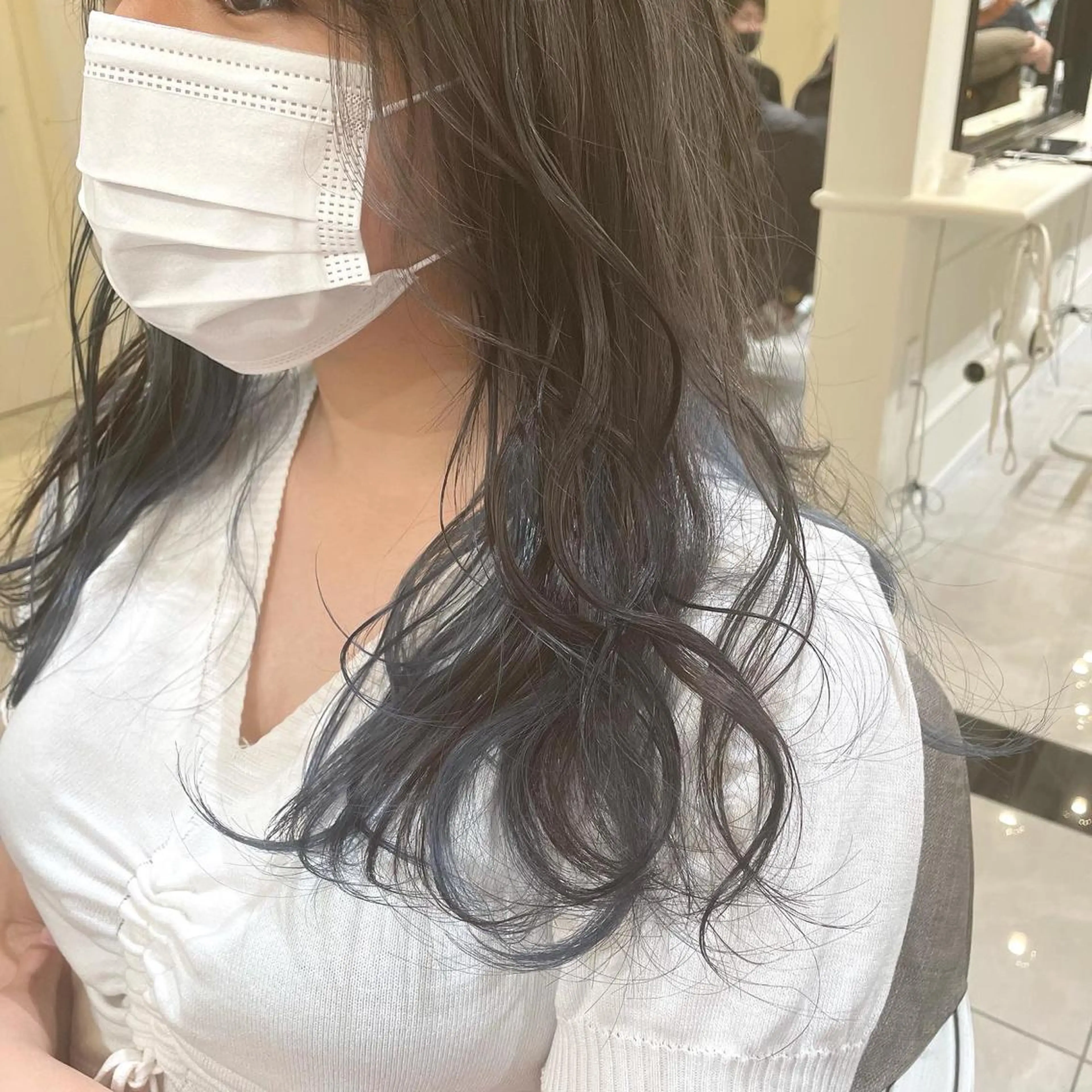 ロング ヘアカラー 心斎橋/ブリーチなし 髪質改善/レイヤーのヘアスタイル