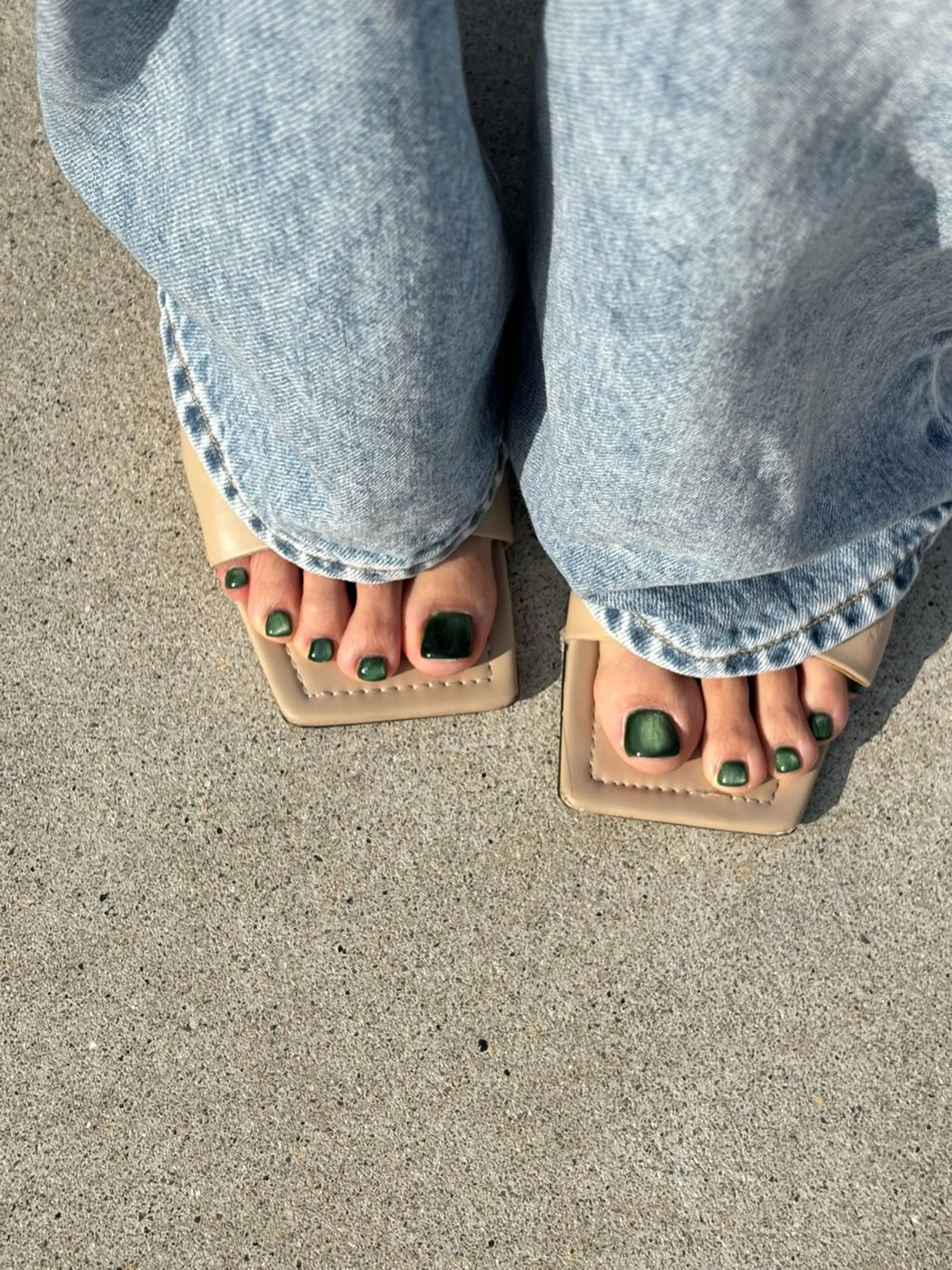 ネイル フラッシュネイル フットネイル マグネットネイル ワンカラーネイル フットネイル Hanjo Yumiのネイルデザイン