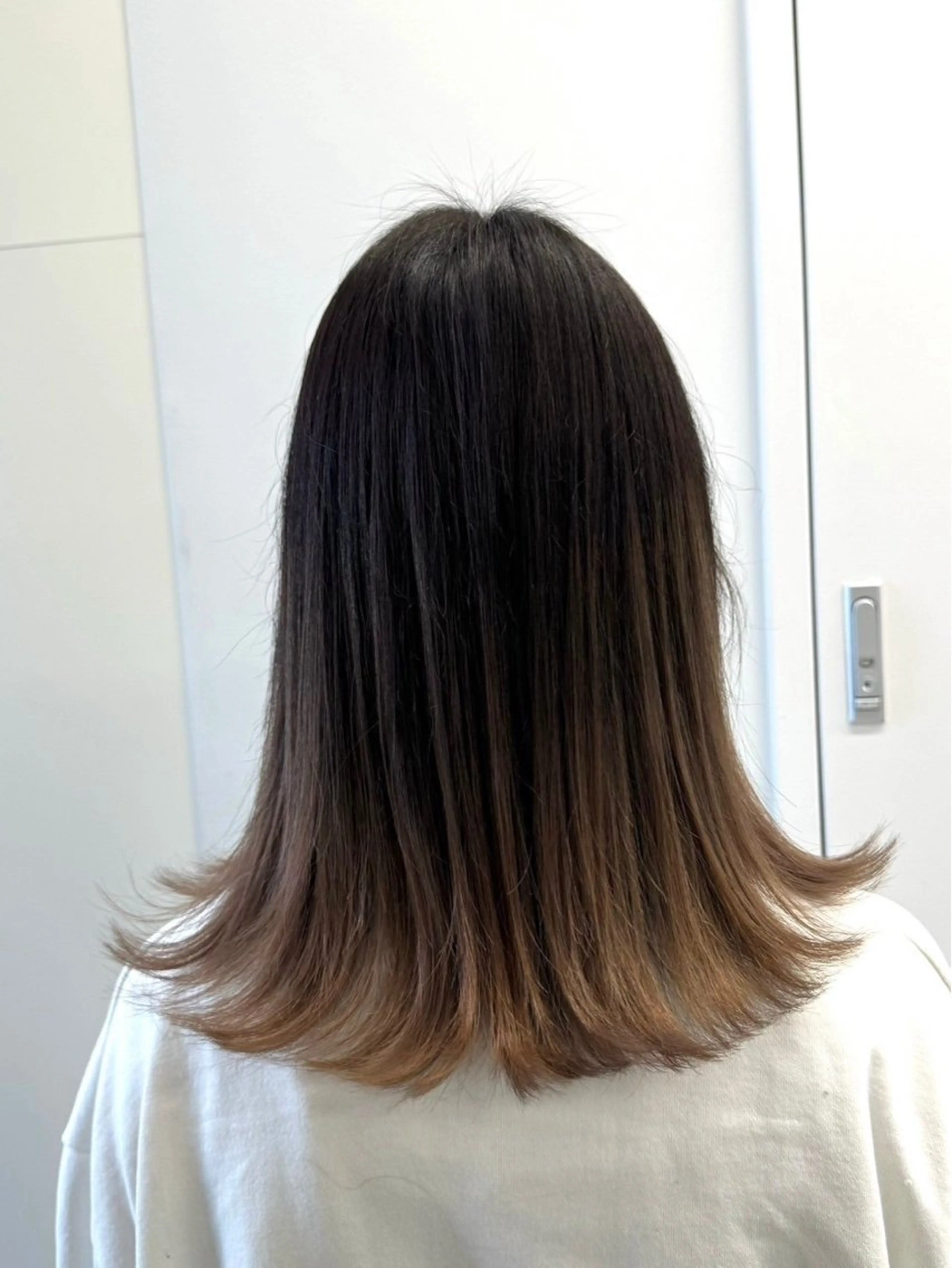 セミロング カラー パーマ amble luxe 髪質改善 💕のヘアスタイル