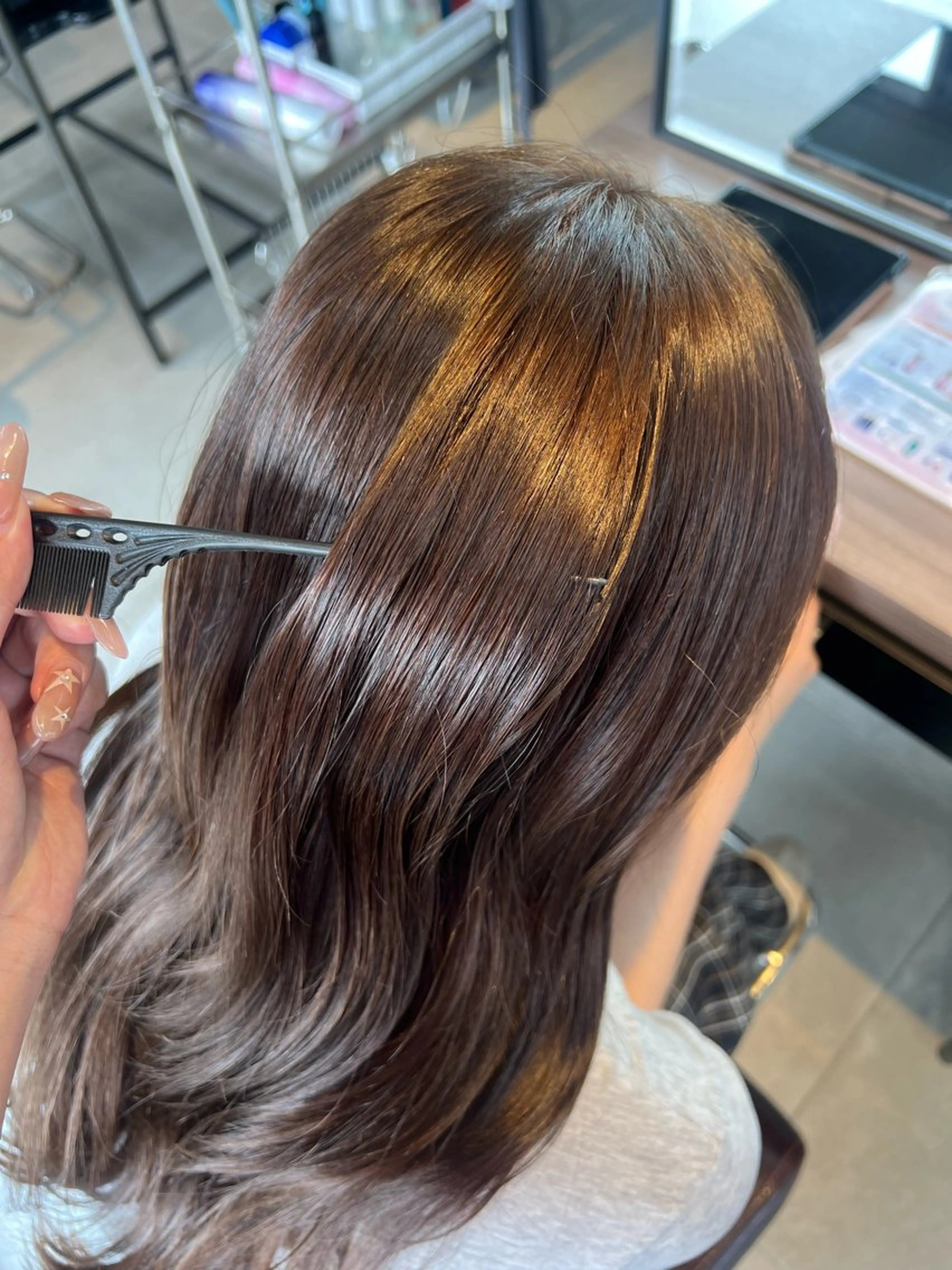 セミロング ヘアカラー Kako🫧⭐️ アシスタント/モデルのヘアスタイル