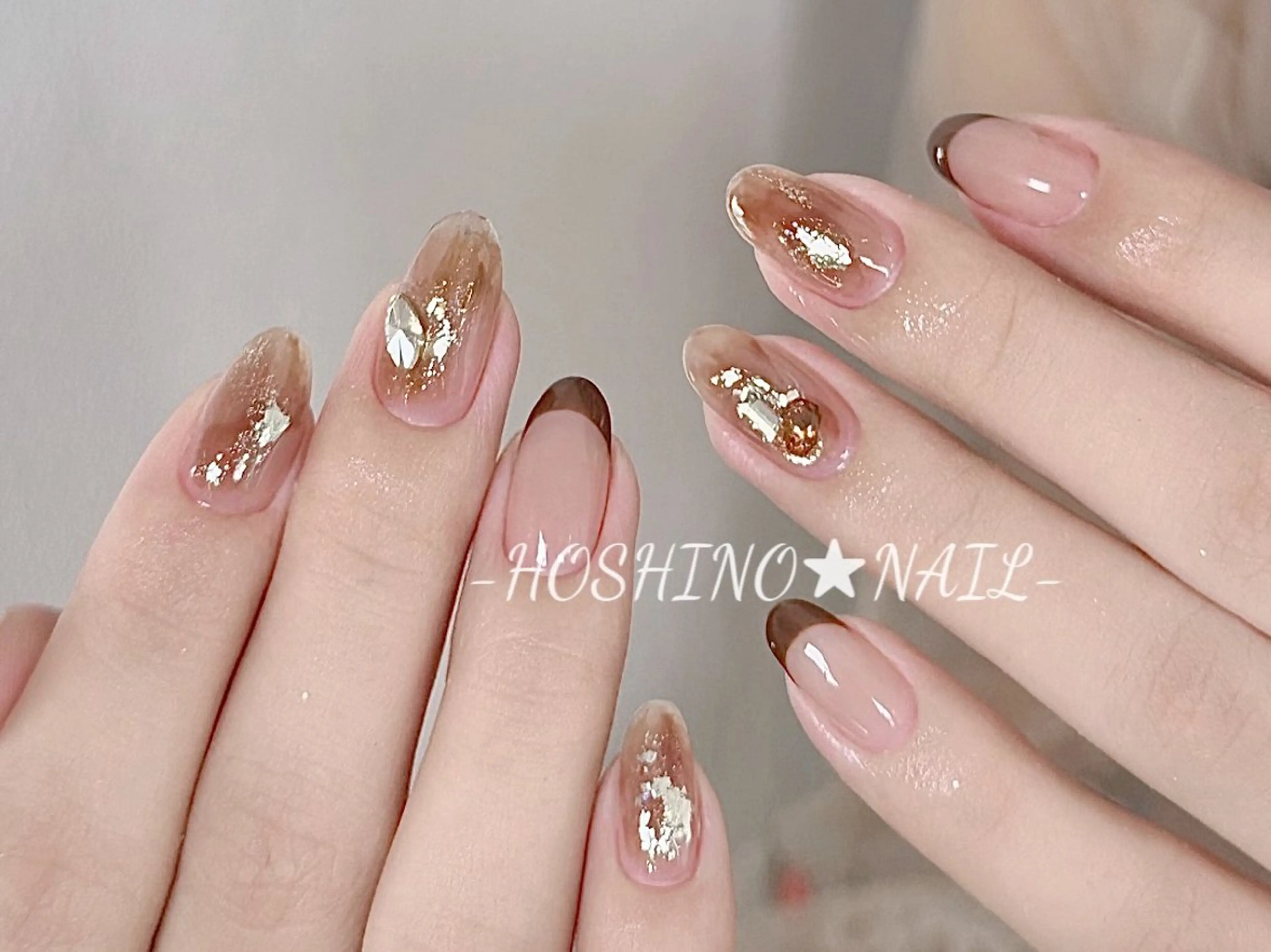 ネイル オーロラネイル チークネイル ドット フットネイル フレンチネイル ハンドネイル ★HOSHINO NAIL★新宿店のネイルデザイン