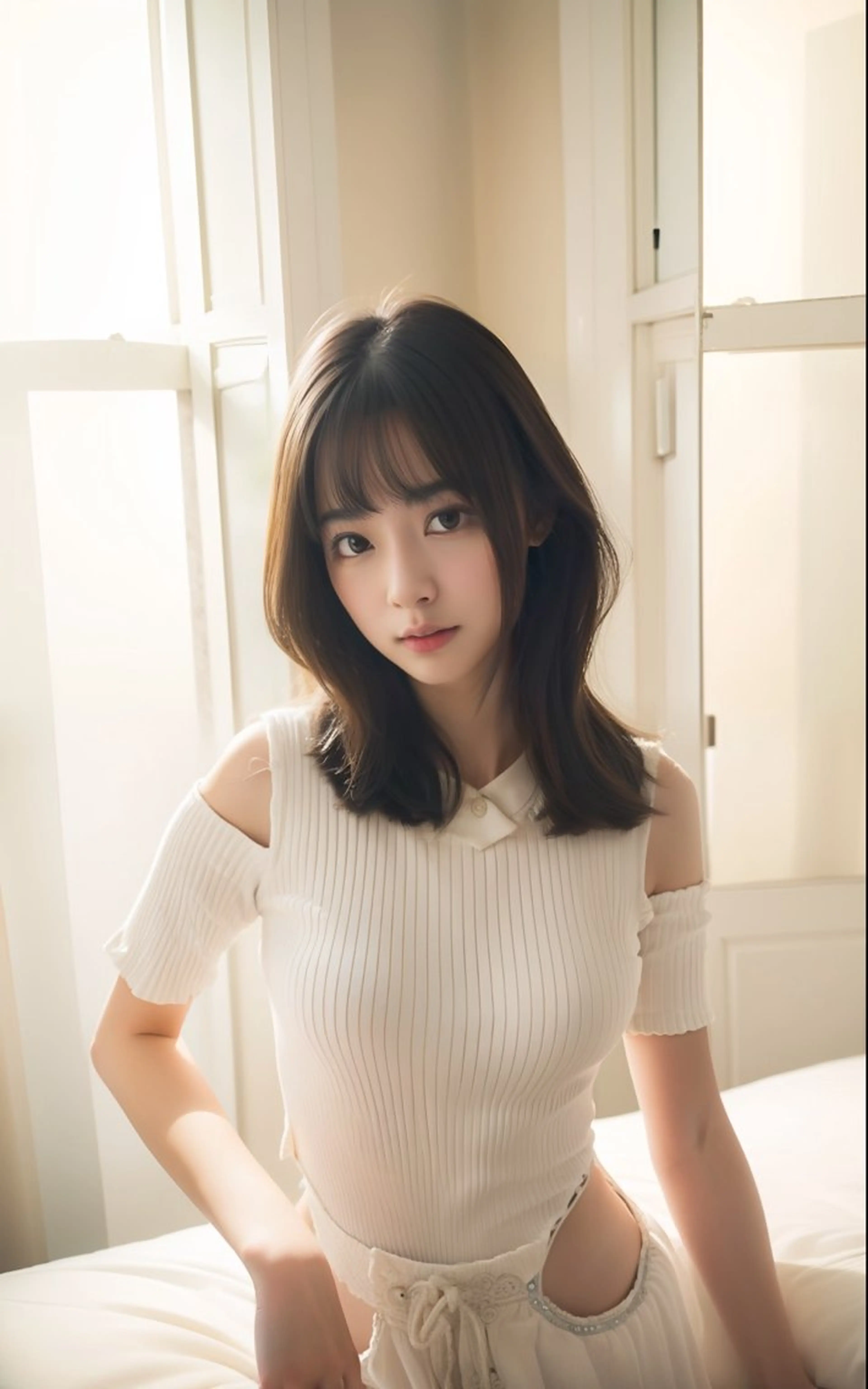 セミロング カラー ブラウンカラー レイヤーカット カット ヘアカラー トリートメント TMJ所属・バズる韓国ヘア 🇰🇷溝邊　拓麿のヘアスタイル