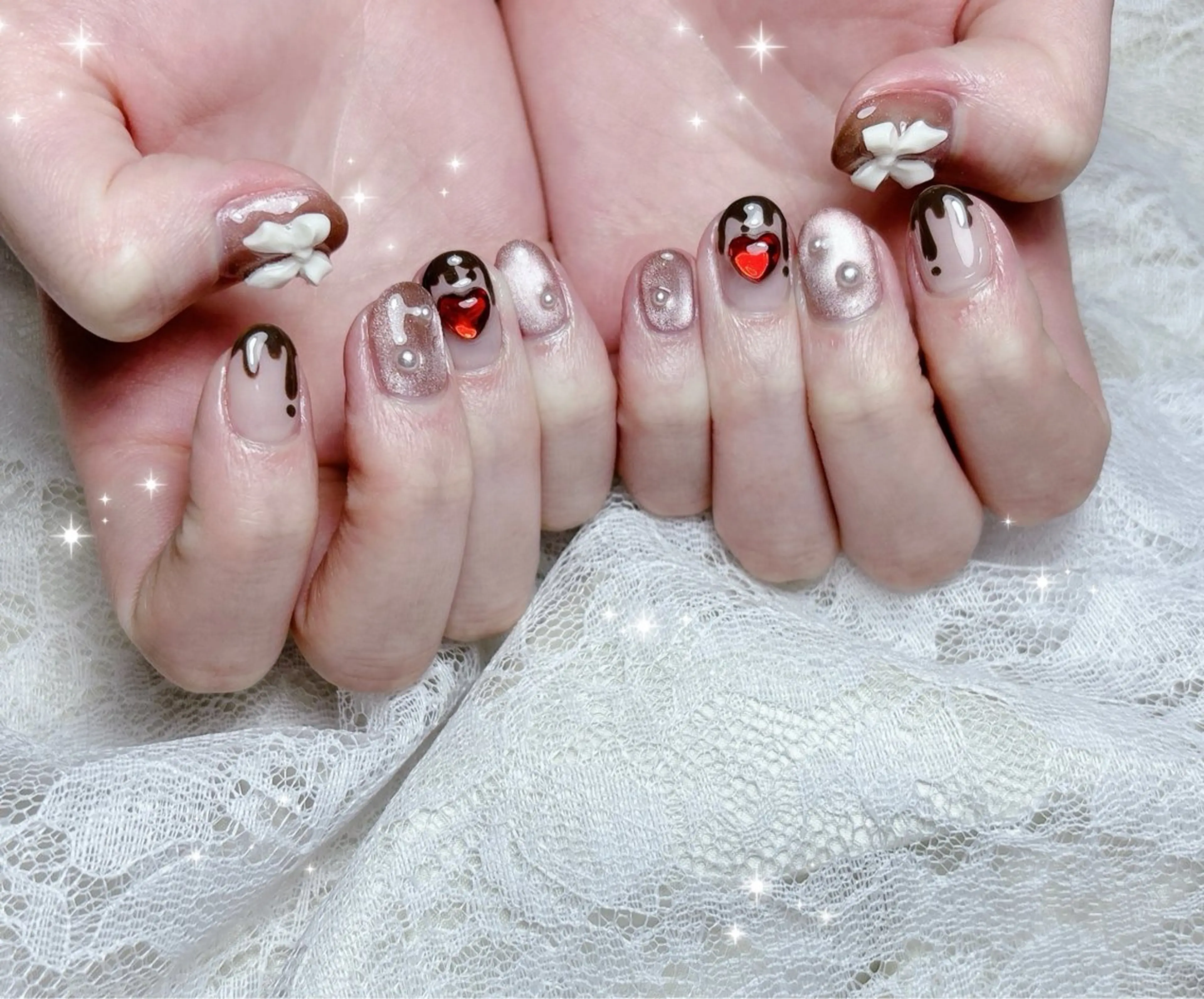 ネイル アートネイル マグネットネイル ハンドネイル FLARE NAIL フレアネイルのネイルデザイン