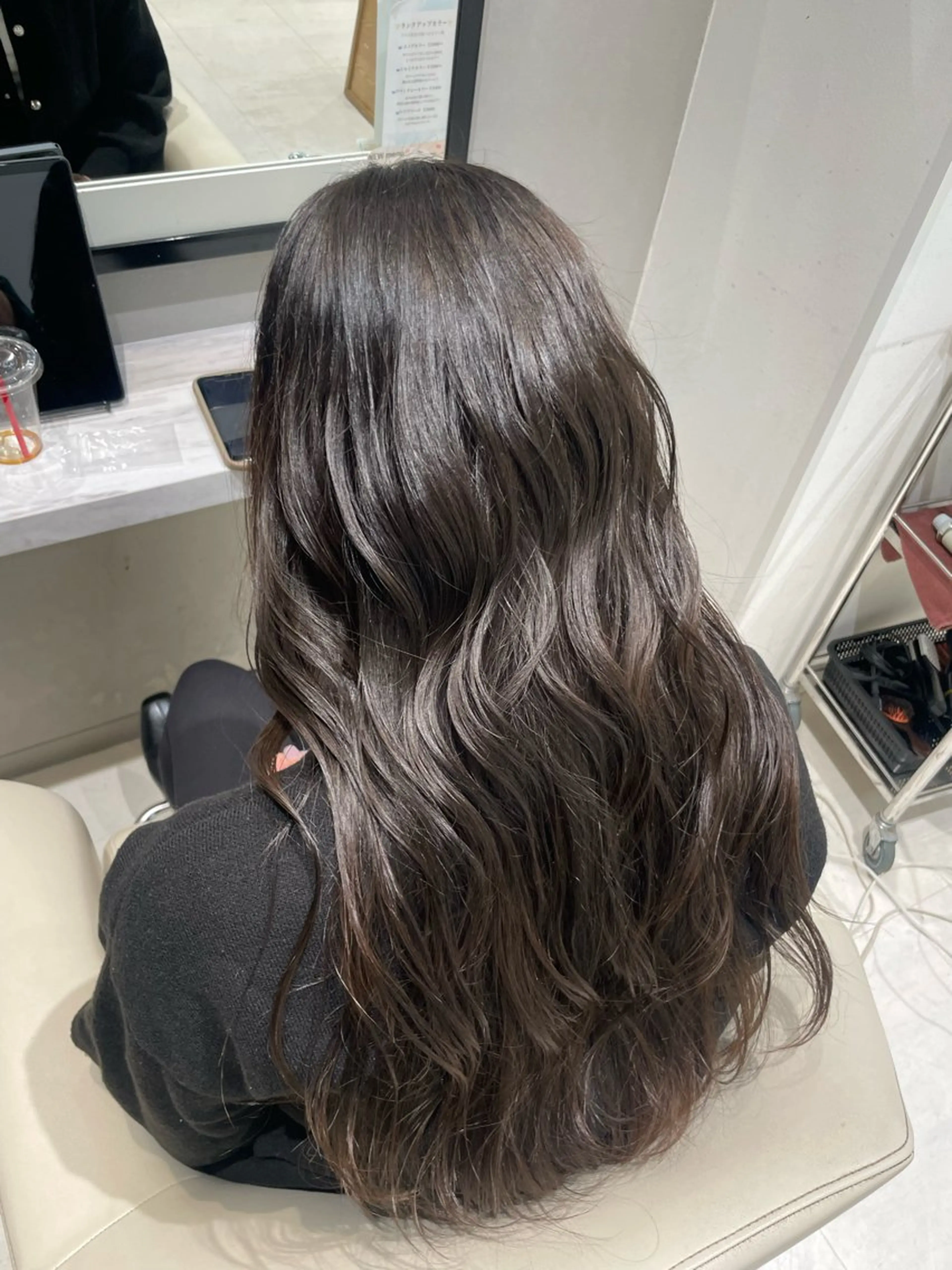 ロング カラー 透明感カラー ヘアカラー トリートメント k-two✨たき艶感 カラー／美髪矯正のヘアスタイル