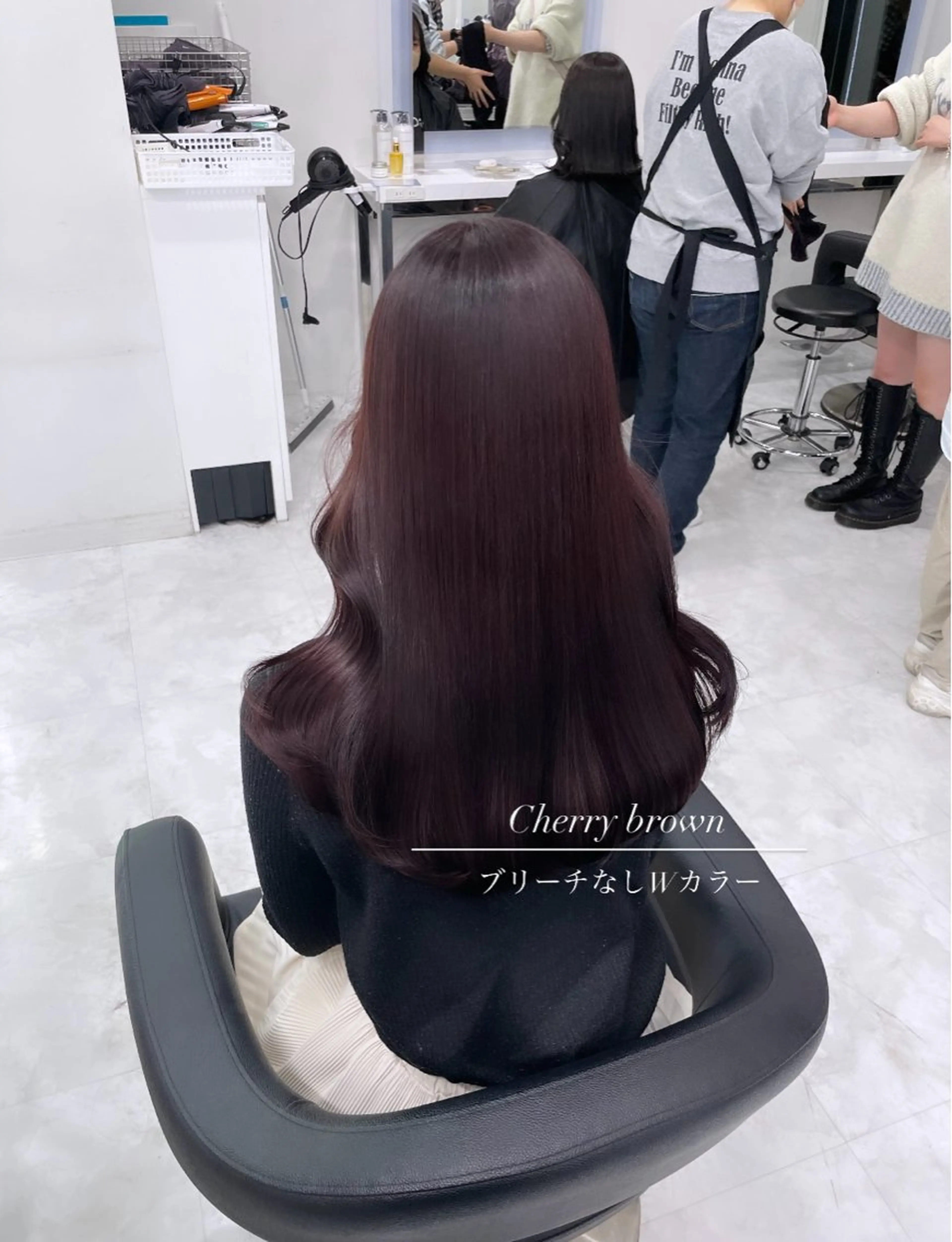 セミロング カラー ヘアアレンジ nana【艶髪】/ 顔まわり/縮毛矯正のヘアスタイル