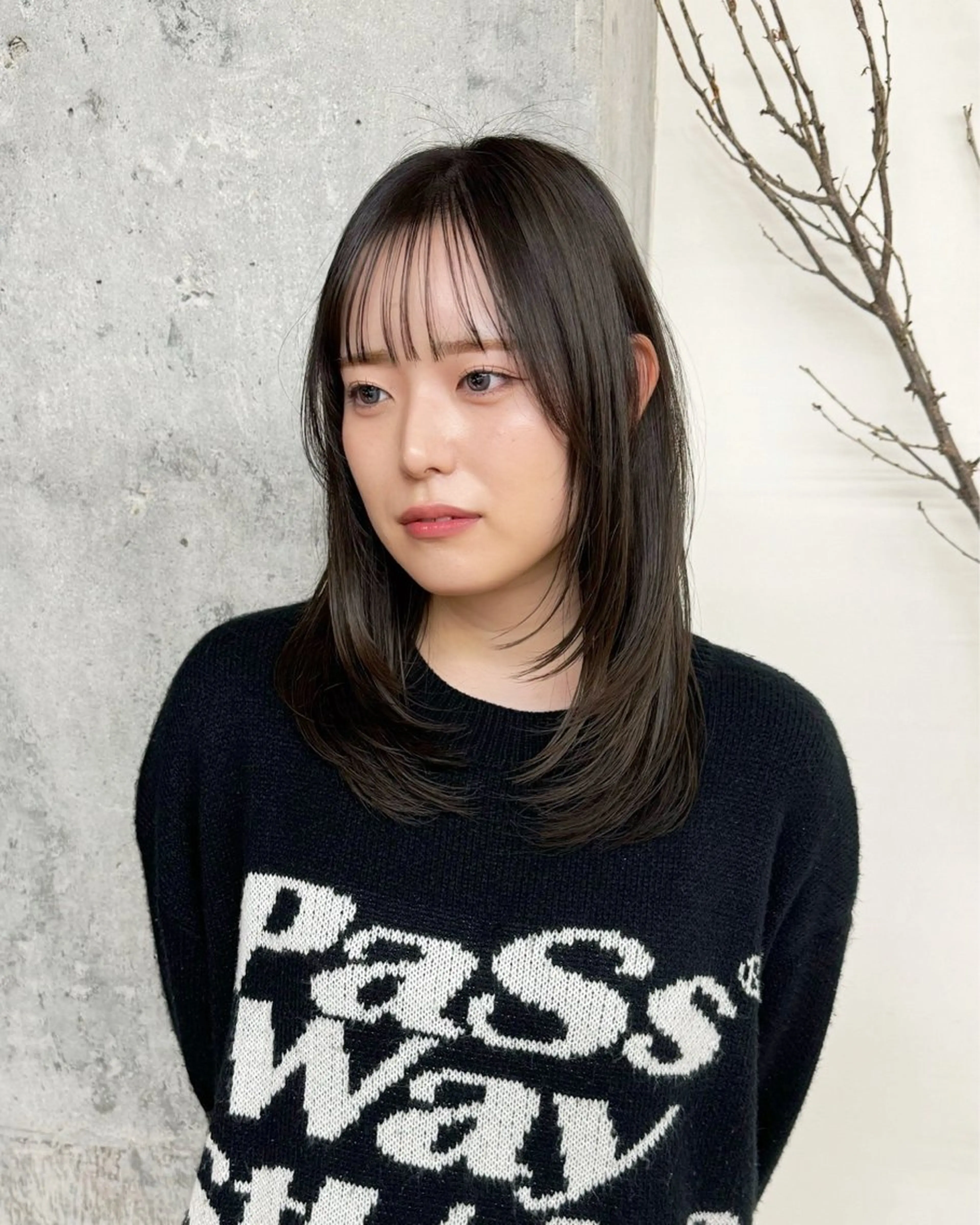 セミロング レイヤーカット mm所属・ナツキ/レイヤー/暖 色カラー/ボブのヘアスタイル