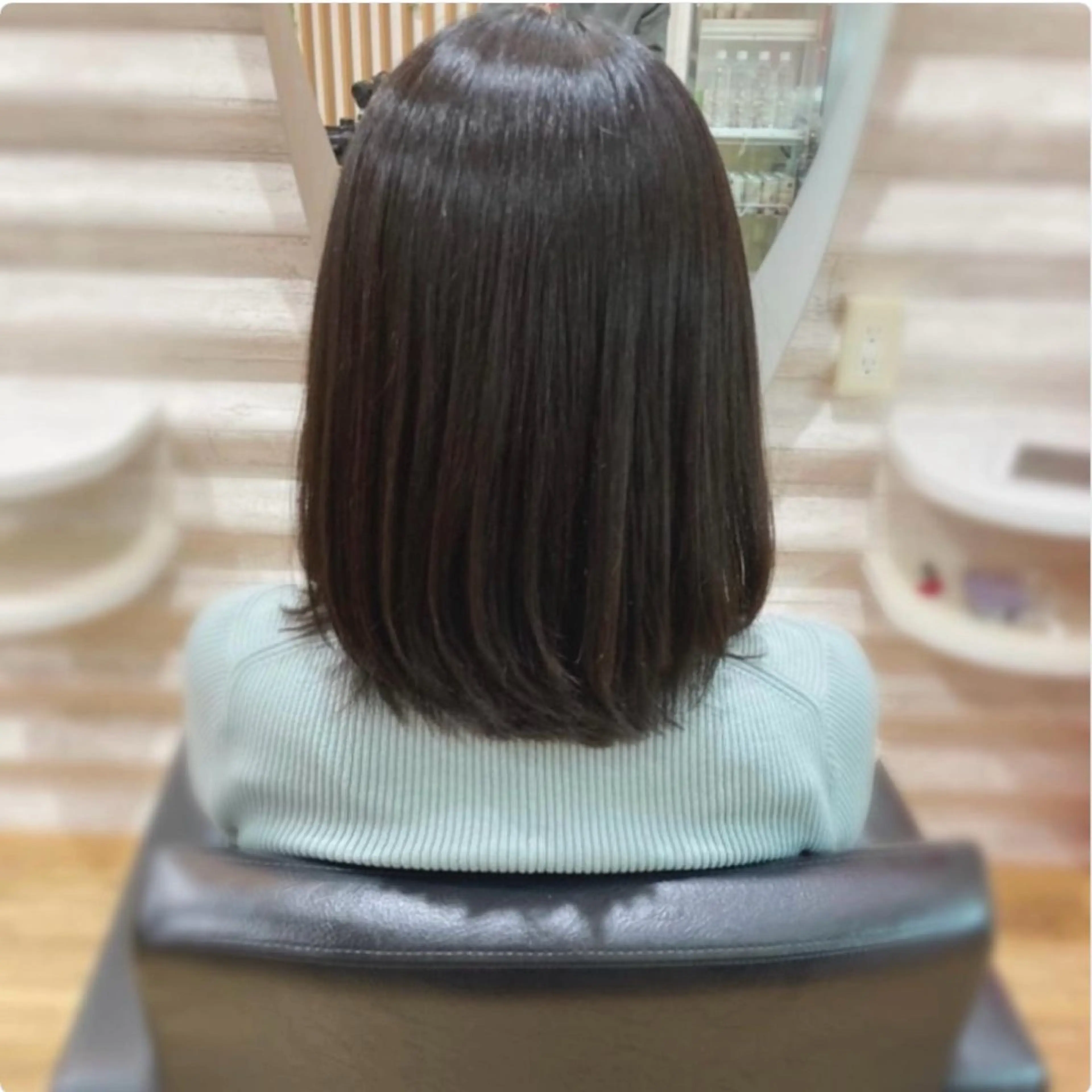 セミロング カラー 髪質改善 トリートメント カラーダメージが艶々 『ケア特化店』KONのヘアスタイル