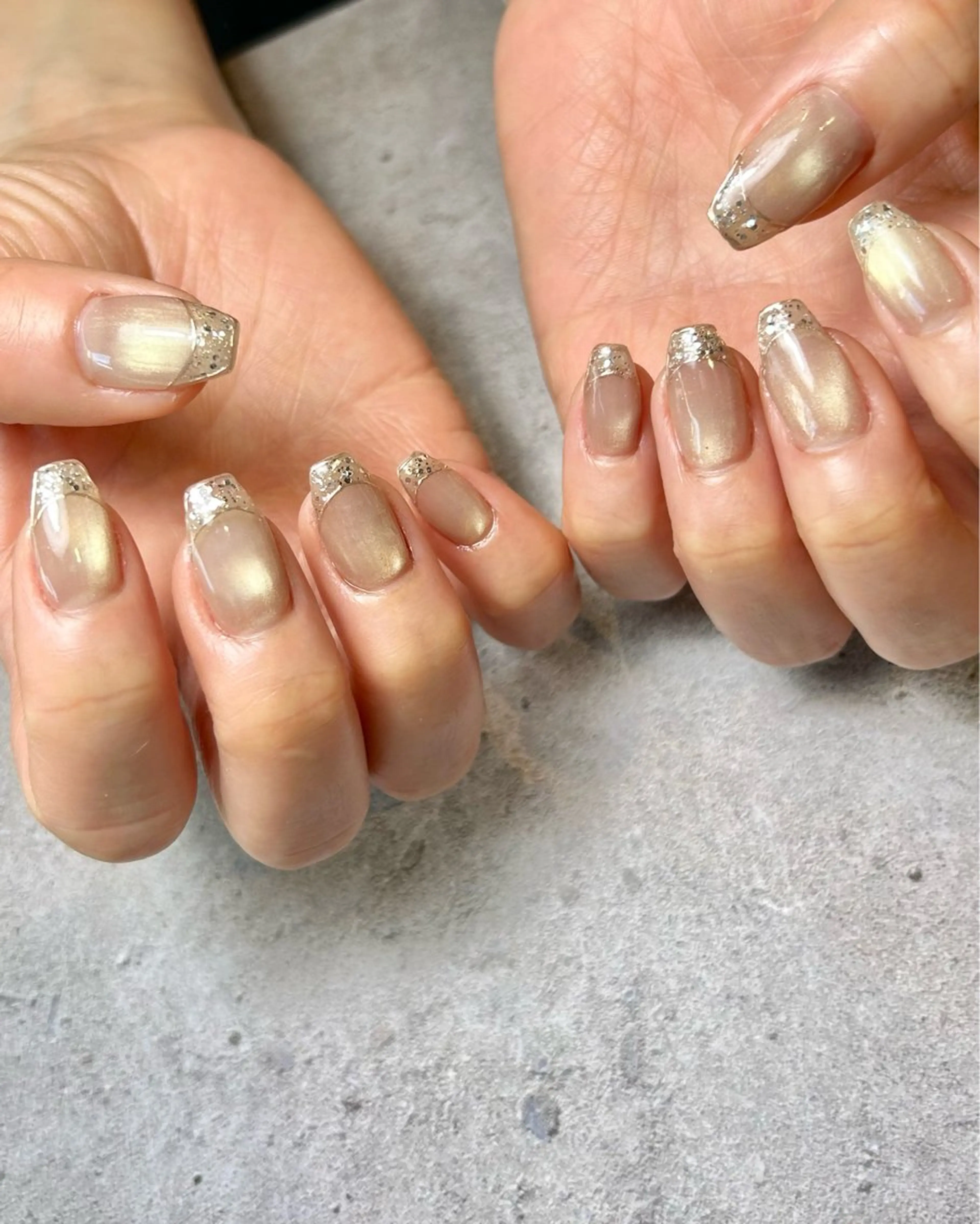 ネイル フレンチネイル マグネットネイル ハンドネイル Reflection marikoのネイルデザイン